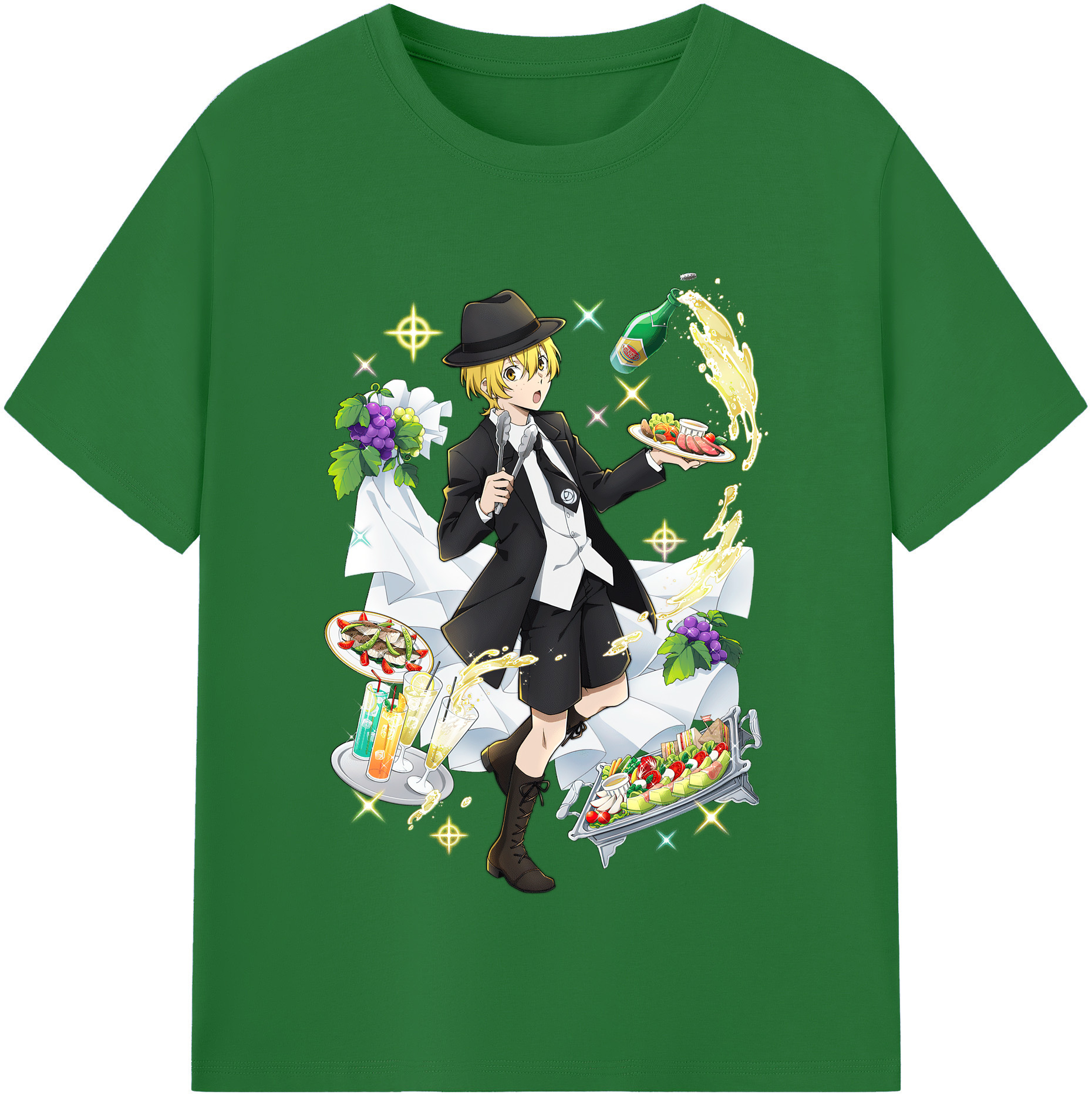 （画像用） 文豪ストレイドッグス Bungo Stray Dogs 綿100％半袖Tシャツ（フロントプリント）