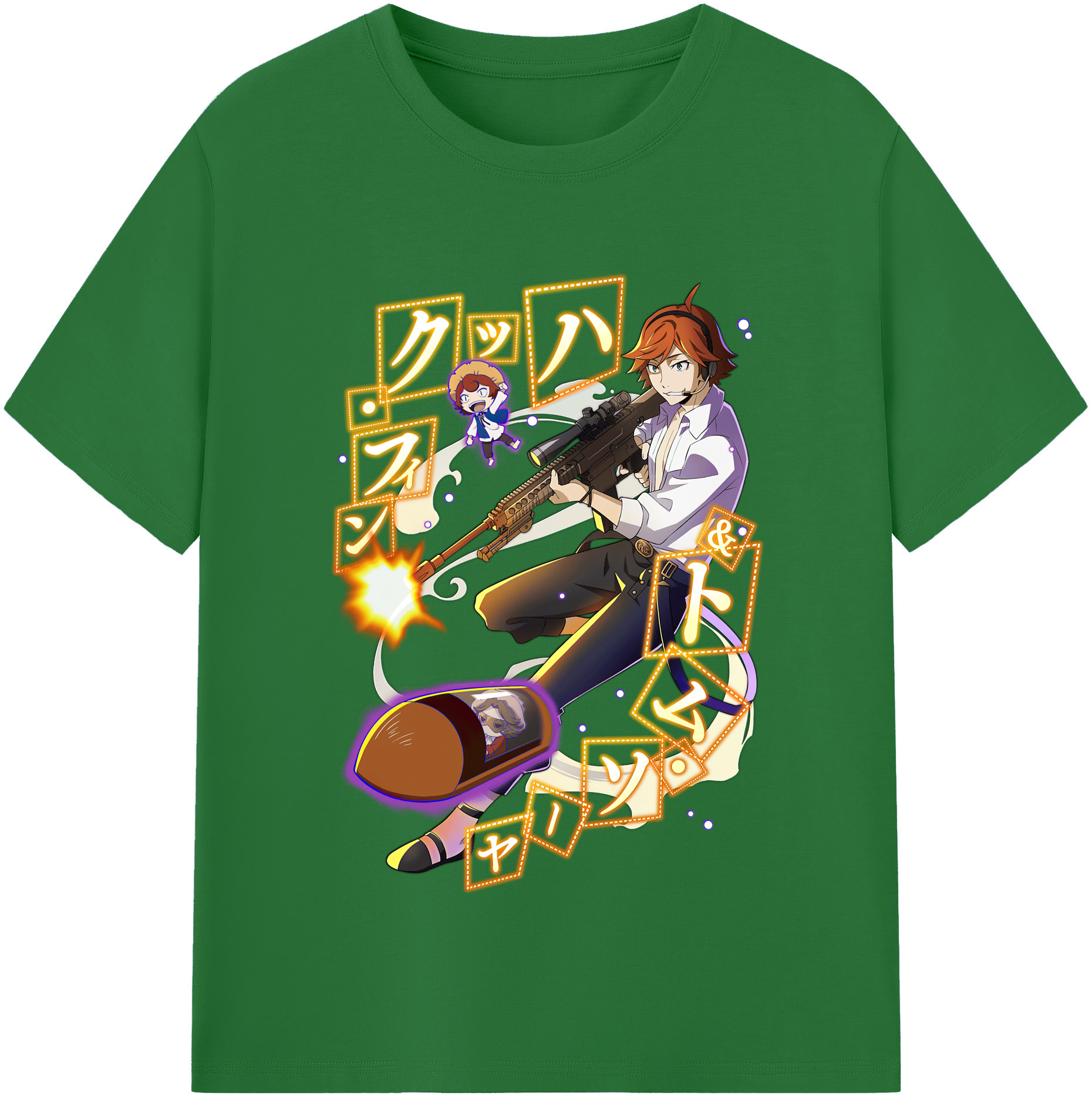 （画像用） 文豪ストレイドッグス Bungo Stray Dogs 綿100％半袖Tシャツ（フロントプリント）