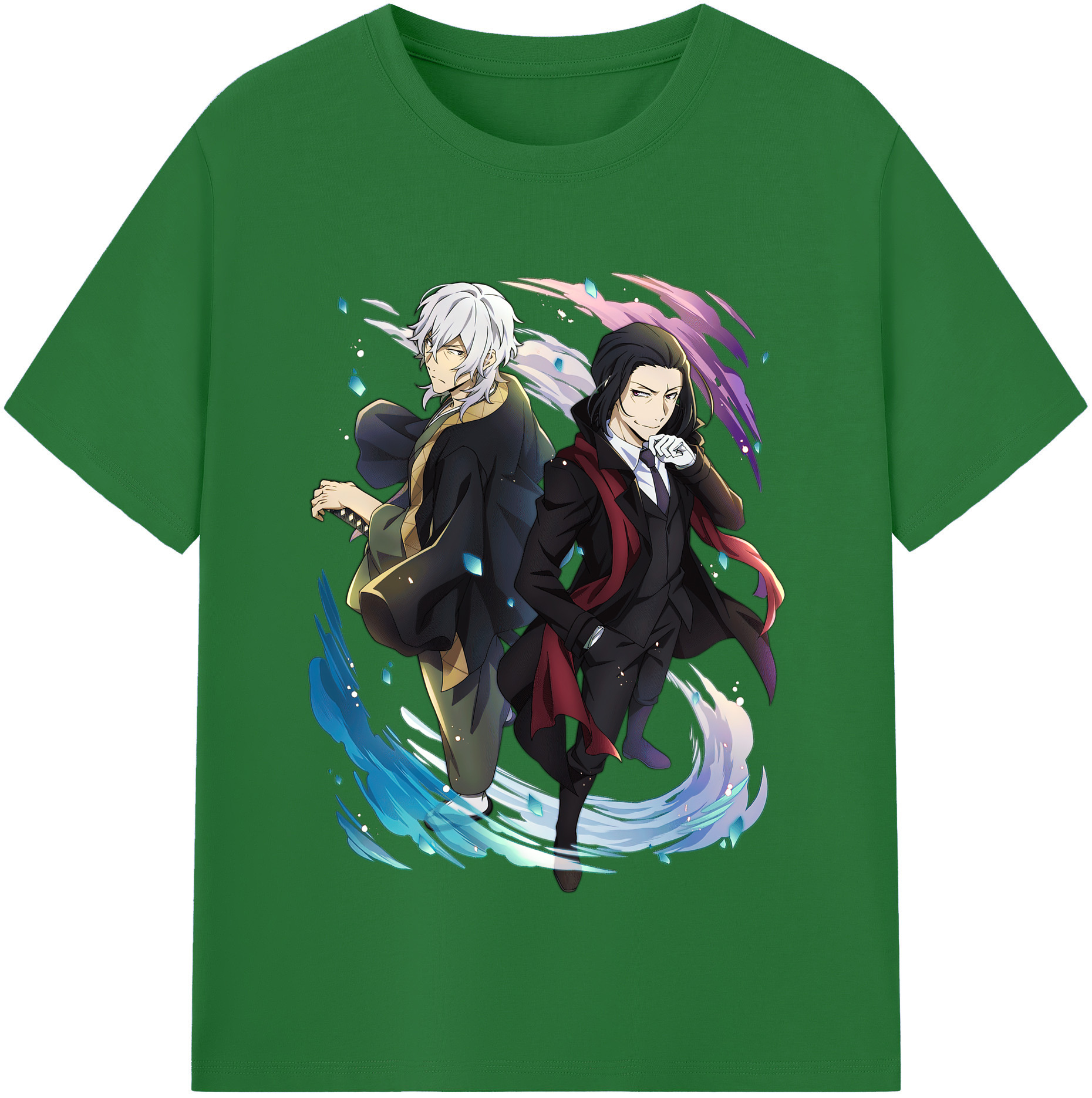 （画像用） 文豪ストレイドッグス Bungo Stray Dogs 綿100％半袖Tシャツ（フロントプリント）
