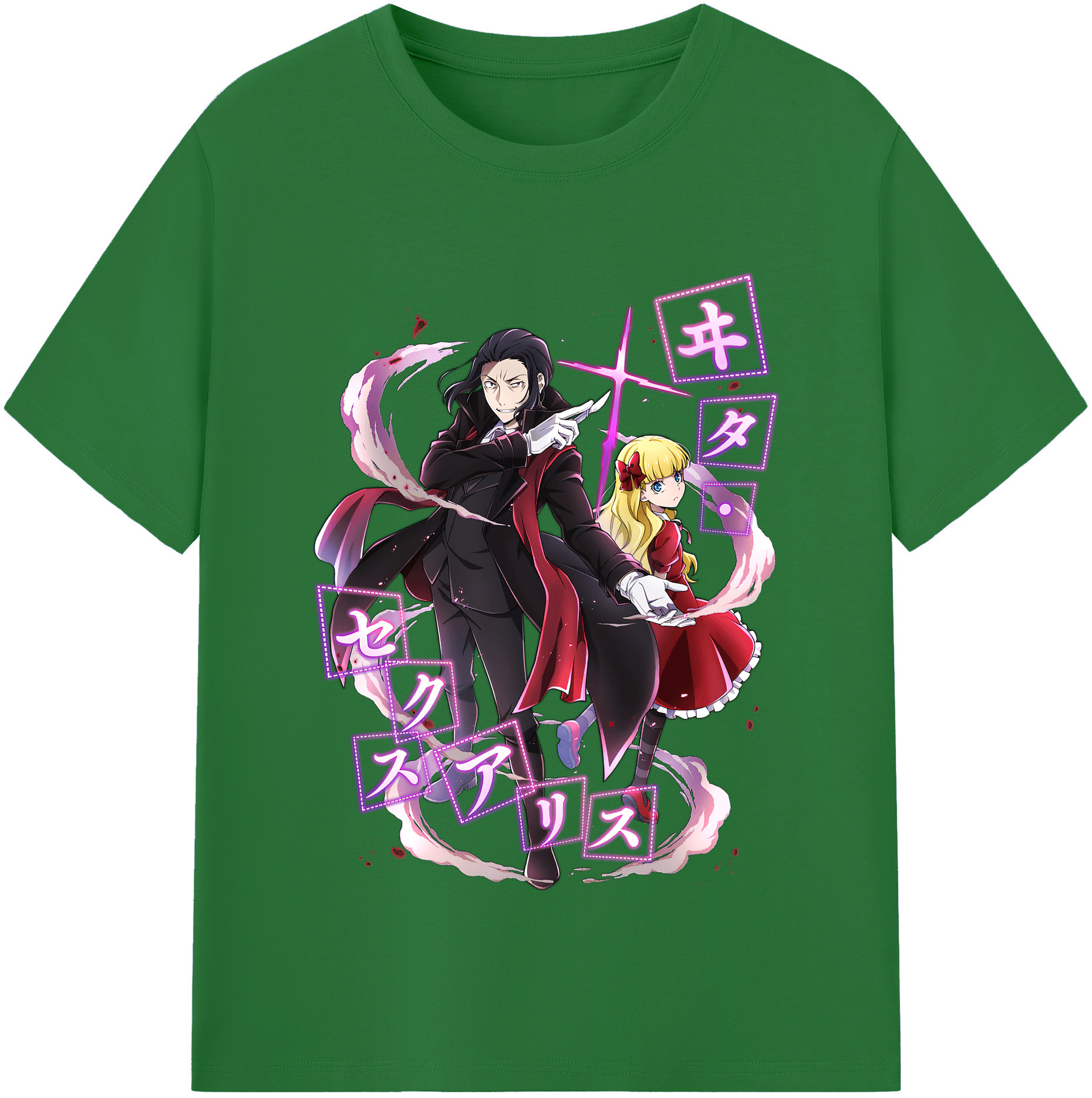 （画像用） 文豪ストレイドッグス Bungo Stray Dogs 綿100％半袖Tシャツ（フロントプリント）
