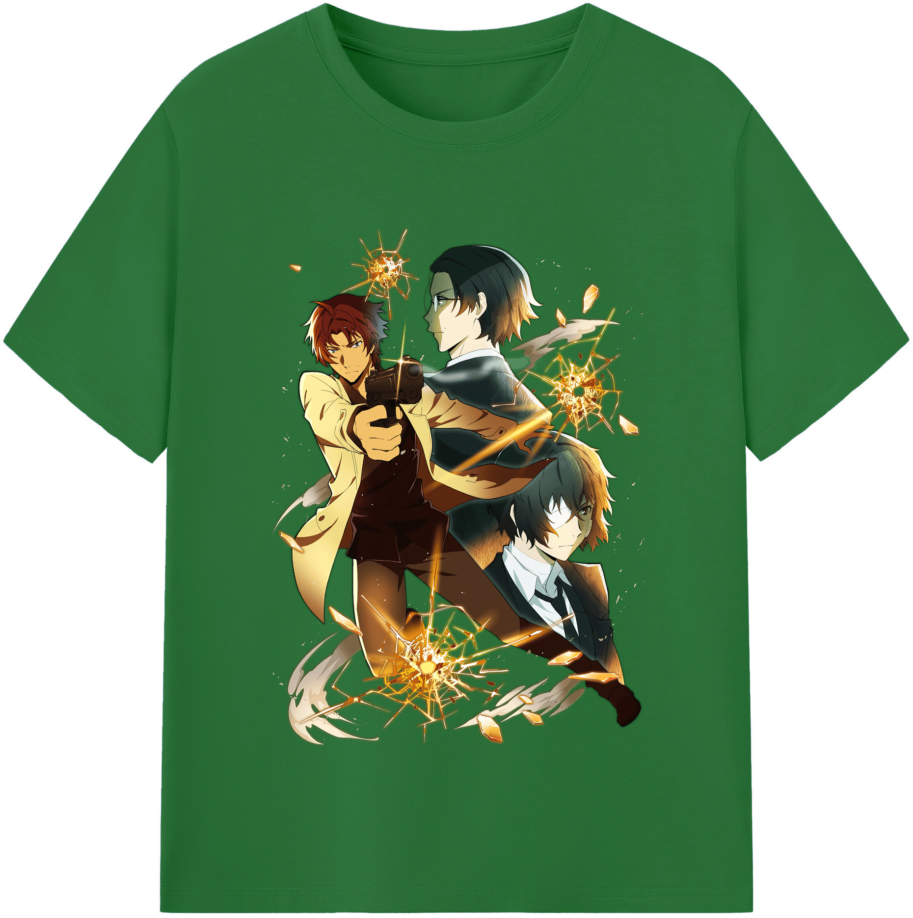 （画像用） 文豪ストレイドッグス Bungo Stray Dogs 綿100％半袖Tシャツ（フロントプリント）