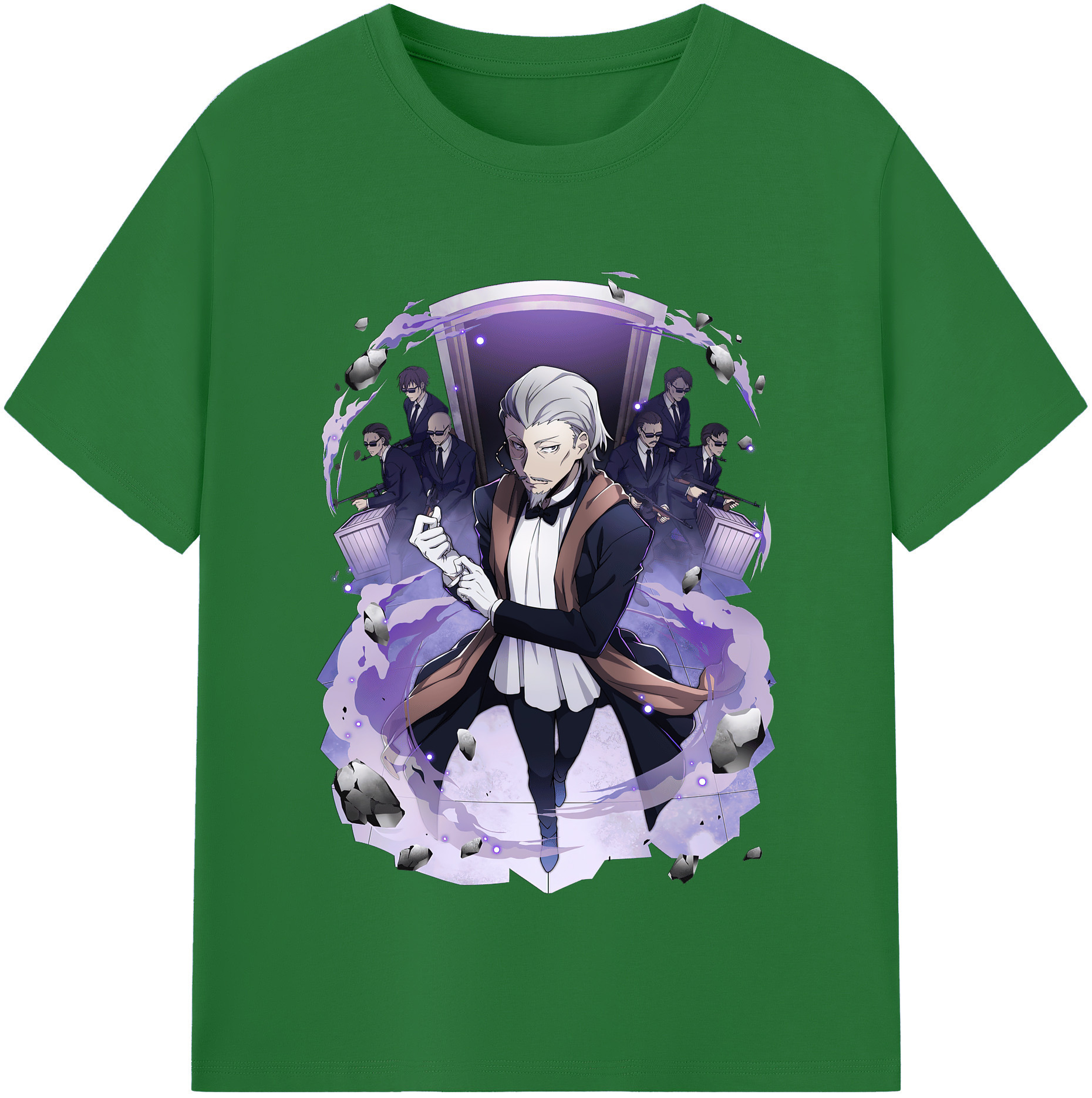 （画像用） 文豪ストレイドッグス Bungo Stray Dogs 綿100％半袖Tシャツ（フロントプリント）