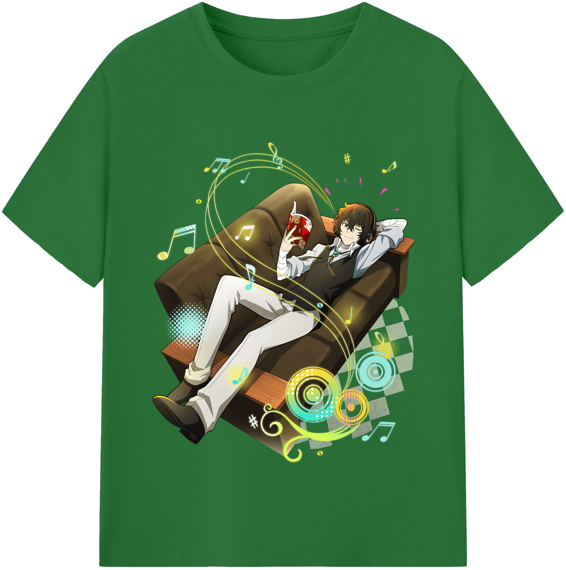 （画像用） 文豪ストレイドッグス Bungo Stray Dogs 綿100％半袖Tシャツ（フロントプリント）