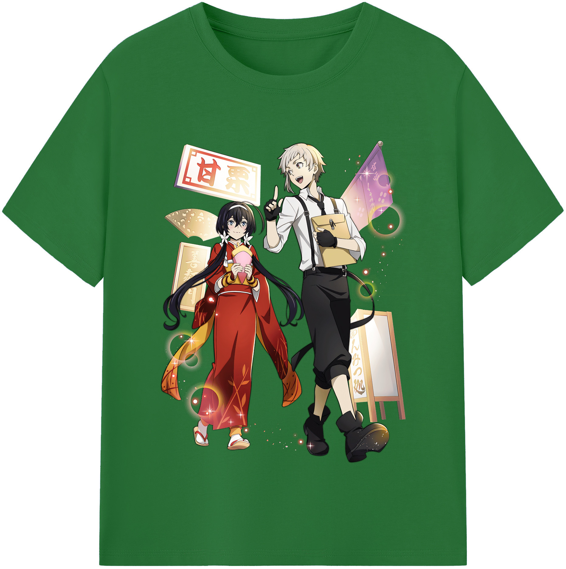 （画像用） 文豪ストレイドッグス Bungo Stray Dogs 綿100％半袖Tシャツ（フロントプリント）