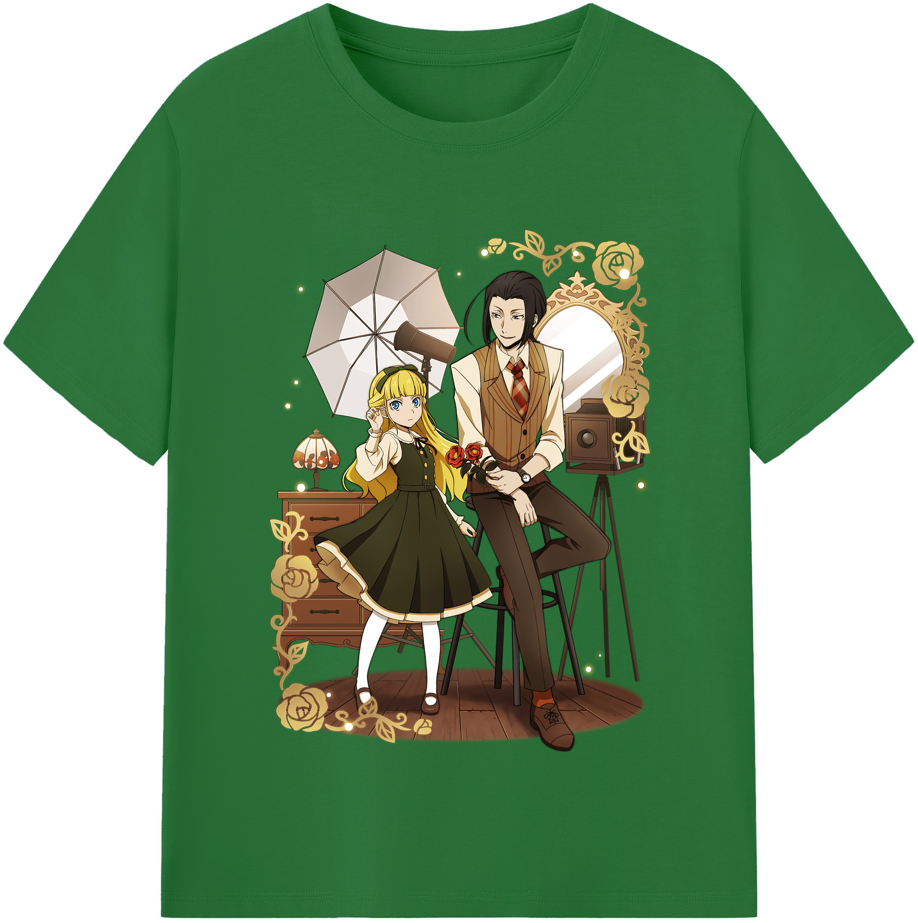 （画像用） 文豪ストレイドッグス Bungo Stray Dogs 綿100％半袖Tシャツ（フロントプリント）