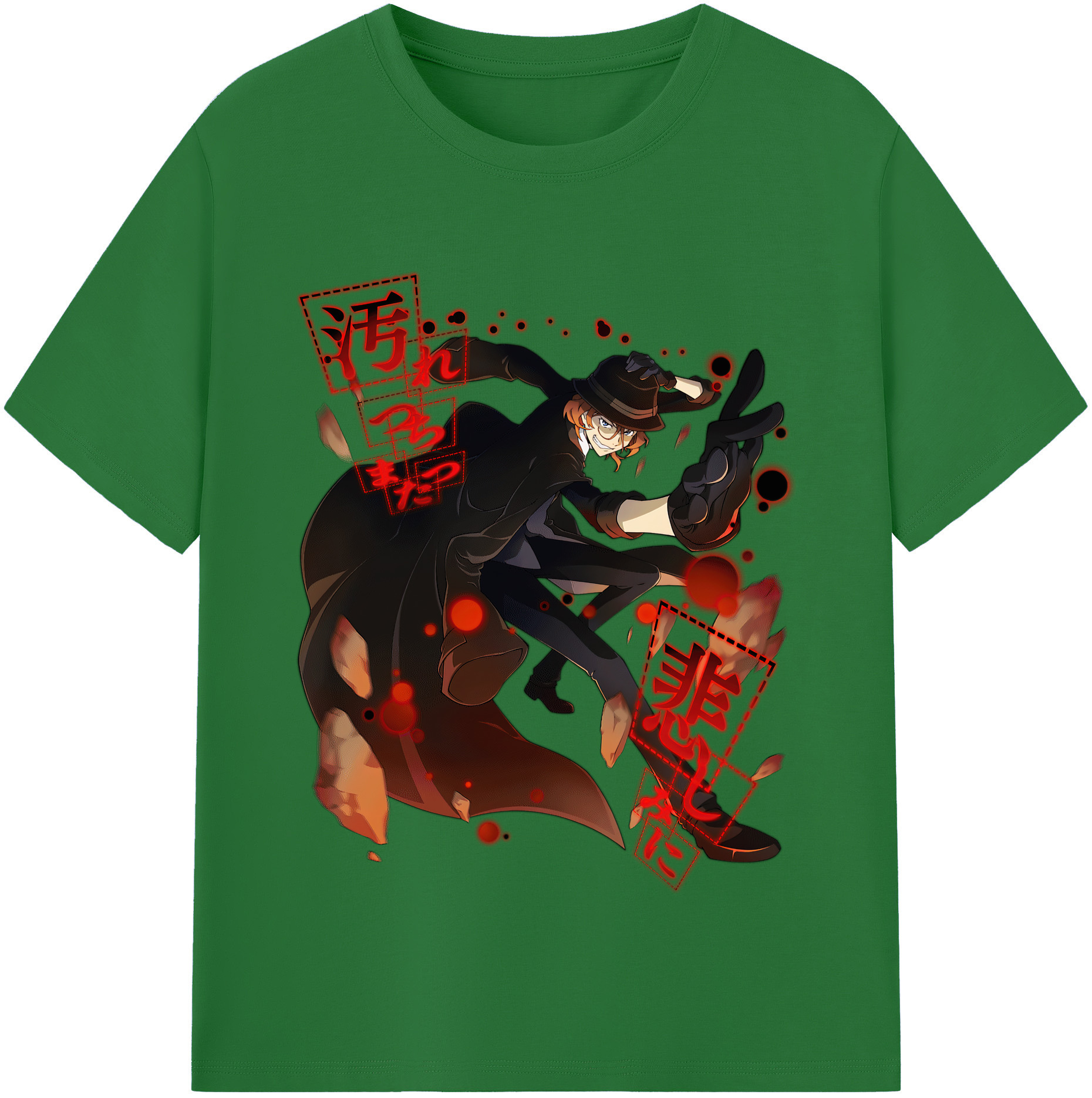 （画像用） 文豪ストレイドッグス Bungo Stray Dogs 綿100％半袖Tシャツ（フロントプリント）