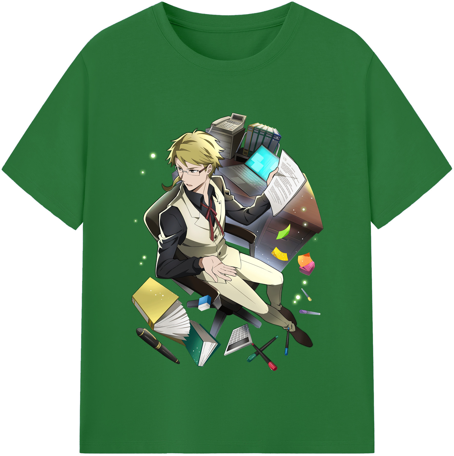 （画像用） 文豪ストレイドッグス Bungo Stray Dogs 綿100％半袖Tシャツ（フロントプリント）