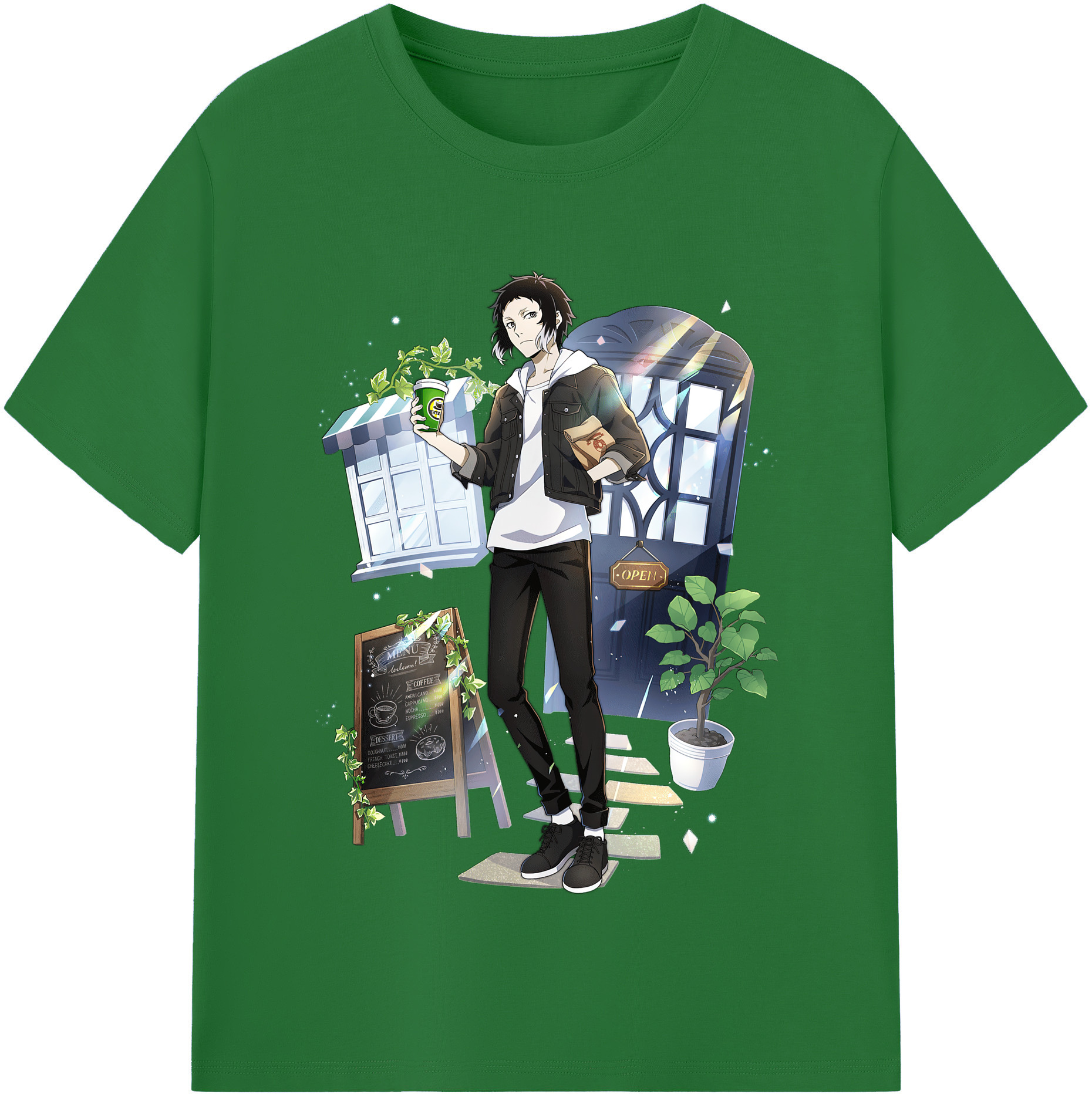 （画像用） 文豪ストレイドッグス Bungo Stray Dogs 綿100％半袖Tシャツ（フロントプリント）