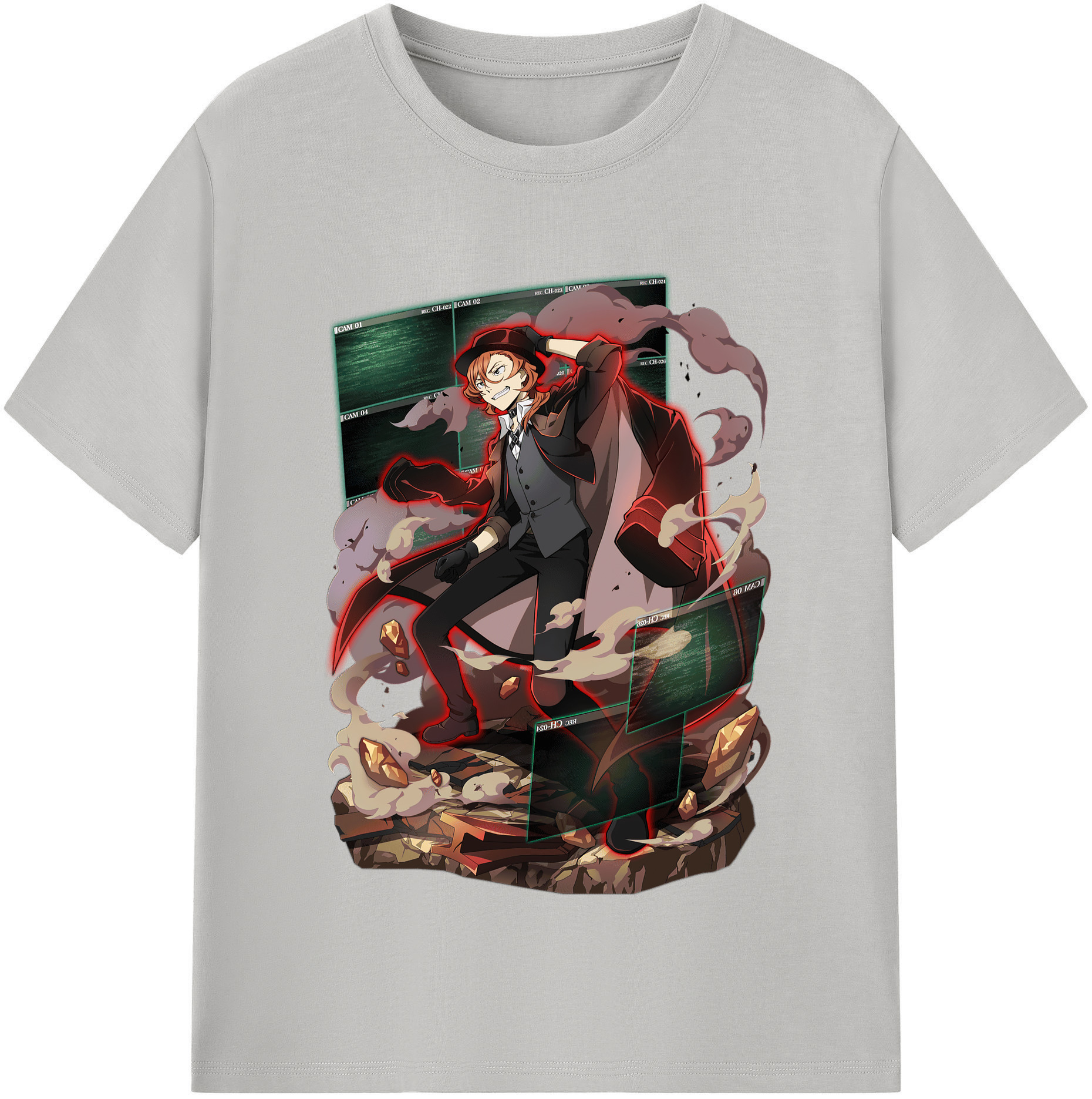（画像用） 文豪ストレイドッグス Bungo Stray Dogs 綿100％半袖Tシャツ（フロントプリント）