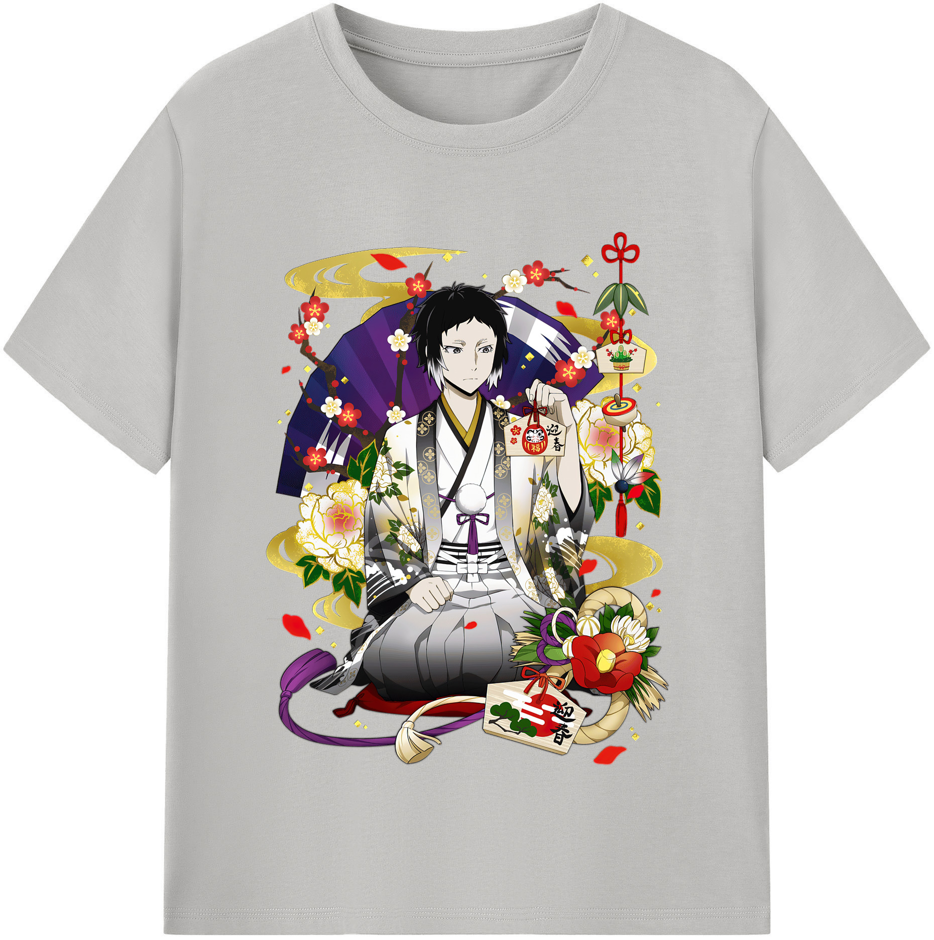 （画像用） 文豪ストレイドッグス Bungo Stray Dogs 綿100％半袖Tシャツ（フロントプリント）