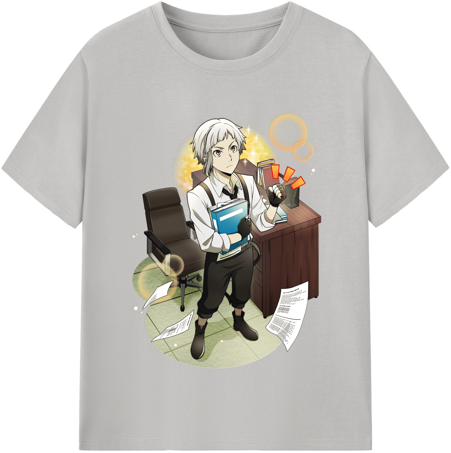 （画像用） 文豪ストレイドッグス Bungo Stray Dogs 綿100％半袖Tシャツ（フロントプリント）