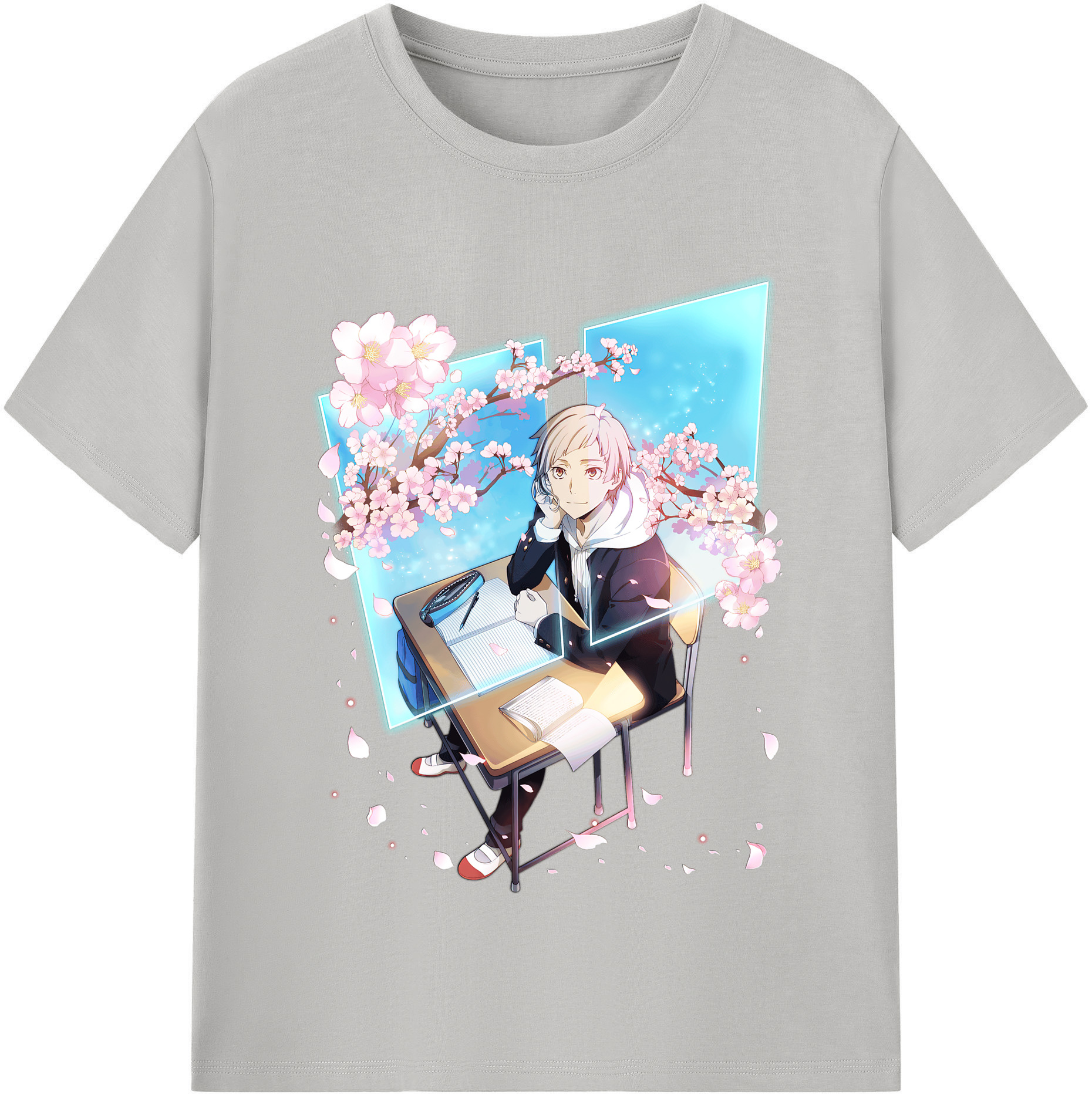 （画像用） 文豪ストレイドッグス Bungo Stray Dogs 綿100％半袖Tシャツ（フロントプリント）