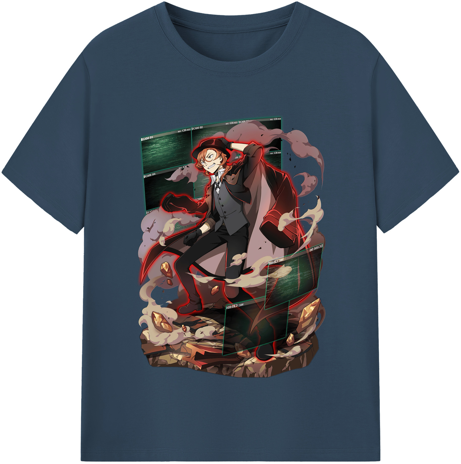 （画像用） 文豪ストレイドッグス Bungo Stray Dogs 綿100％半袖Tシャツ（フロントプリント）