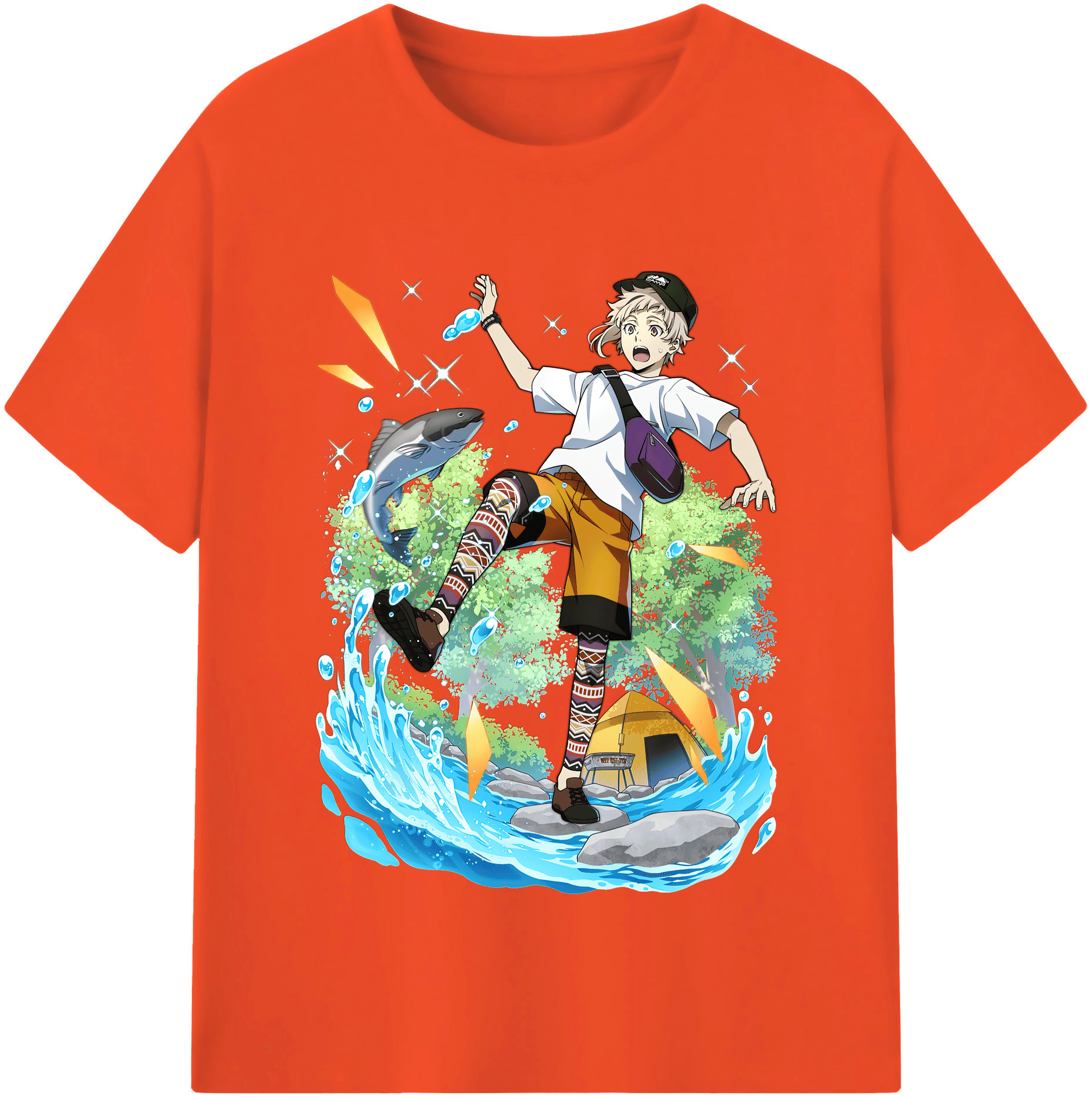 （画像用） 文豪ストレイドッグス Bungo Stray Dogs 綿100％半袖Tシャツ（フロントプリント）