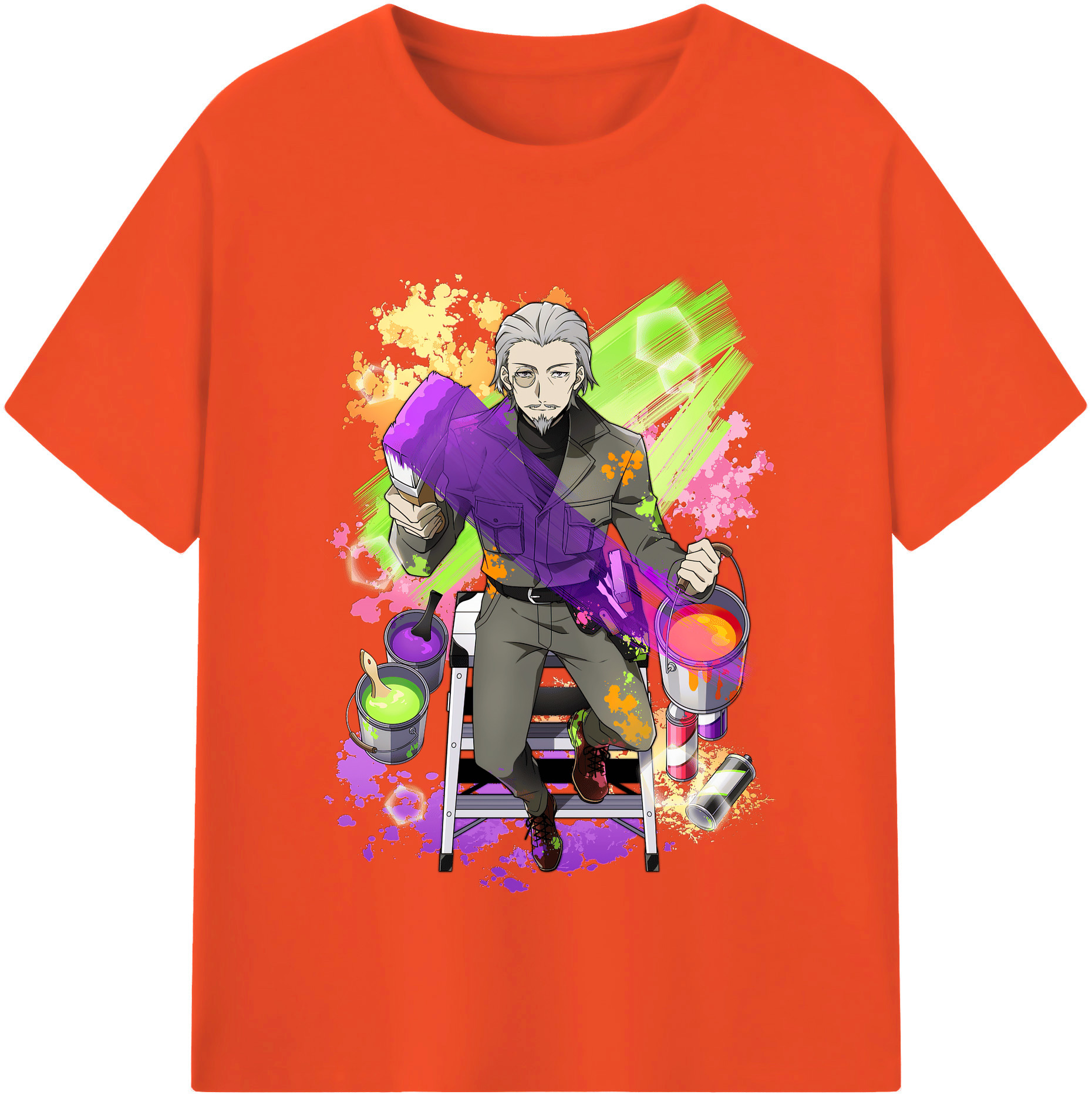 （画像用） 文豪ストレイドッグス Bungo Stray Dogs 綿100％半袖Tシャツ（フロントプリント）
