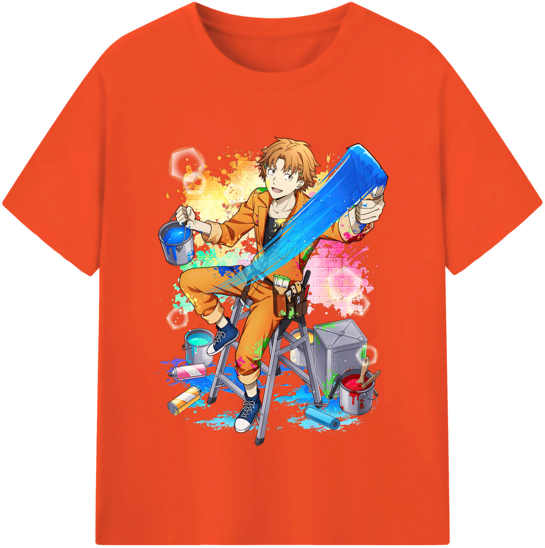 （画像用） 文豪ストレイドッグス Bungo Stray Dogs 綿100％半袖Tシャツ（フロントプリント）