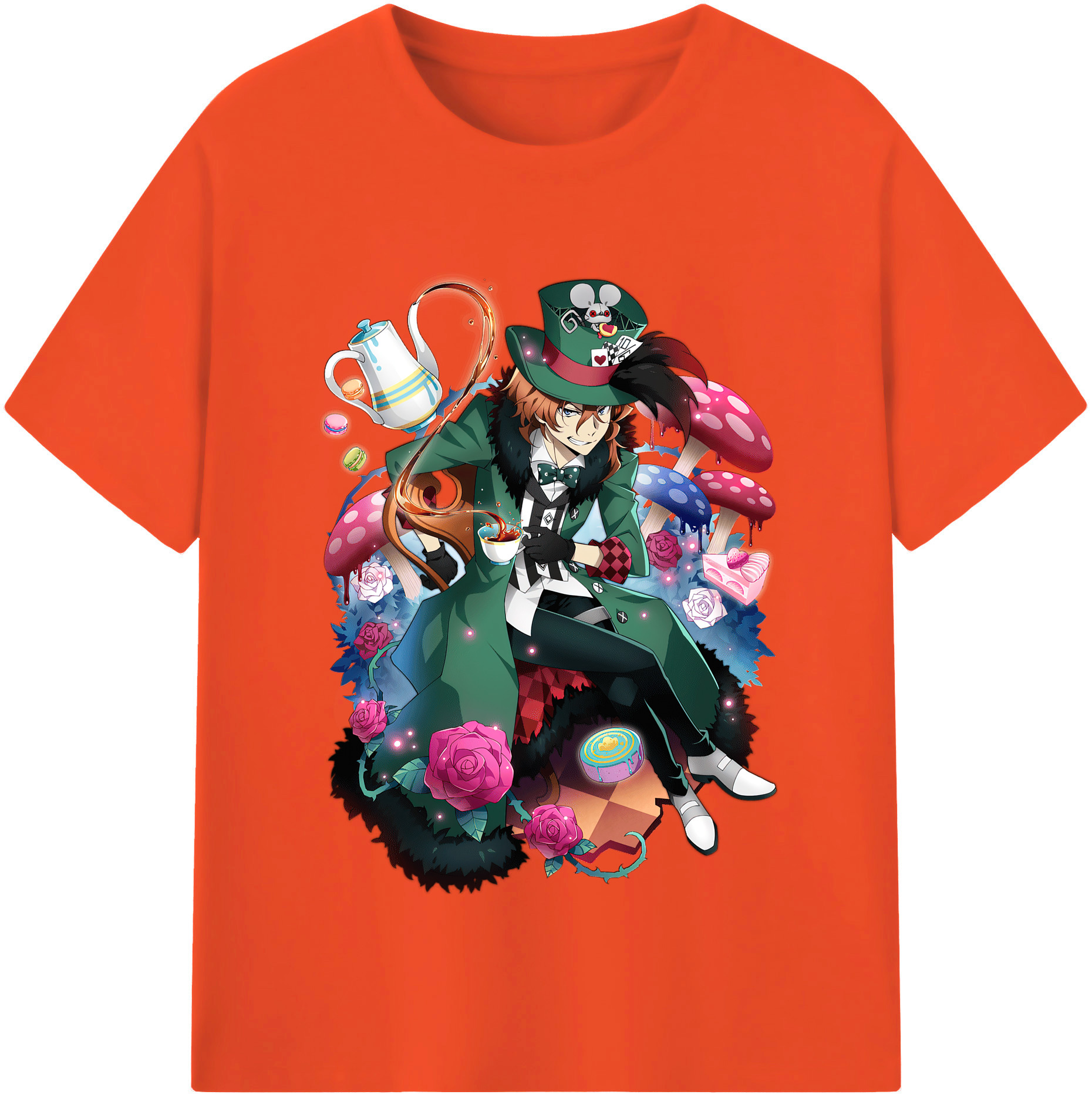 （画像用） 文豪ストレイドッグス Bungo Stray Dogs 綿100％半袖Tシャツ（フロントプリント）