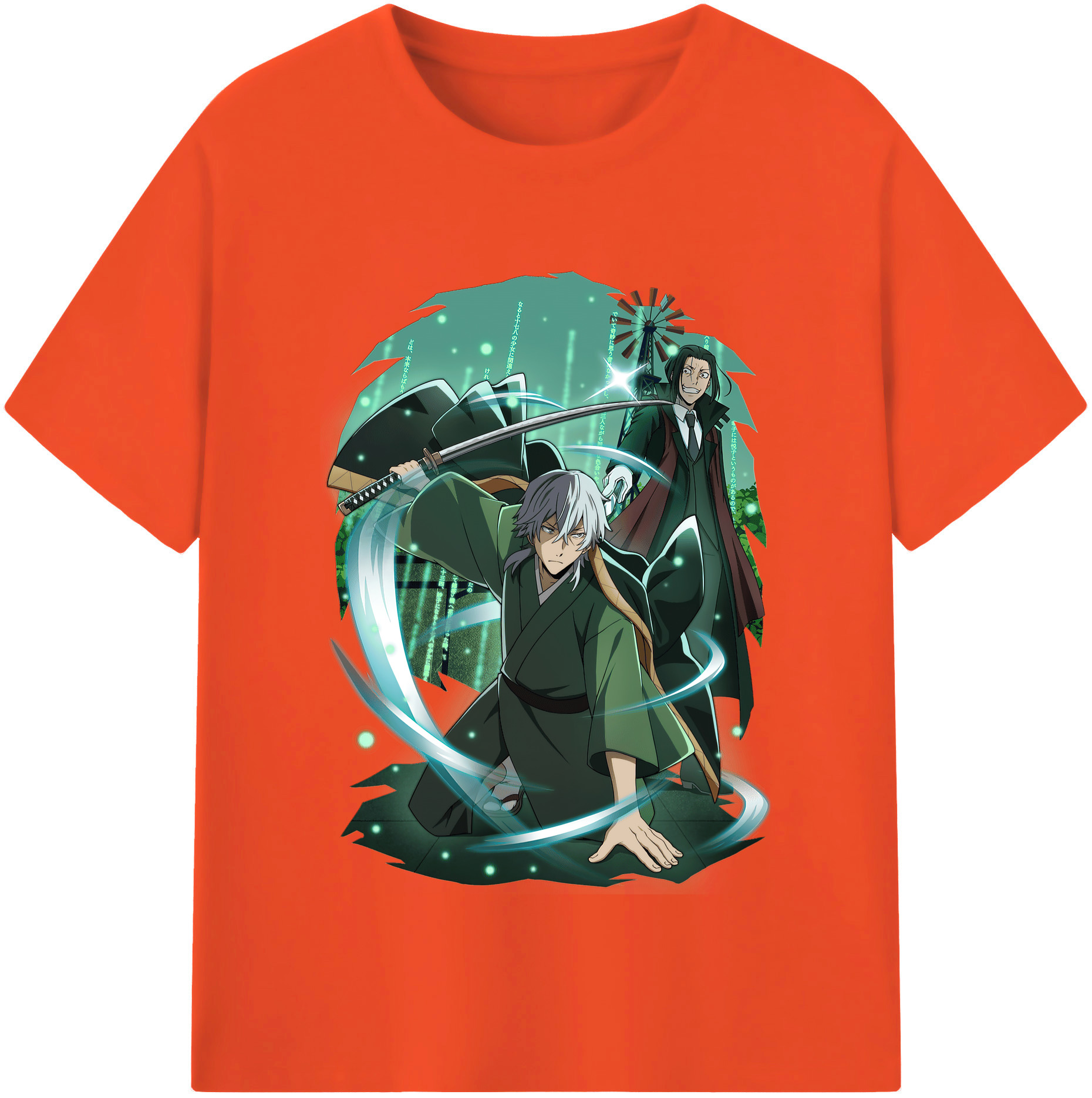 （画像用） 文豪ストレイドッグス Bungo Stray Dogs 綿100％半袖Tシャツ（フロントプリント）