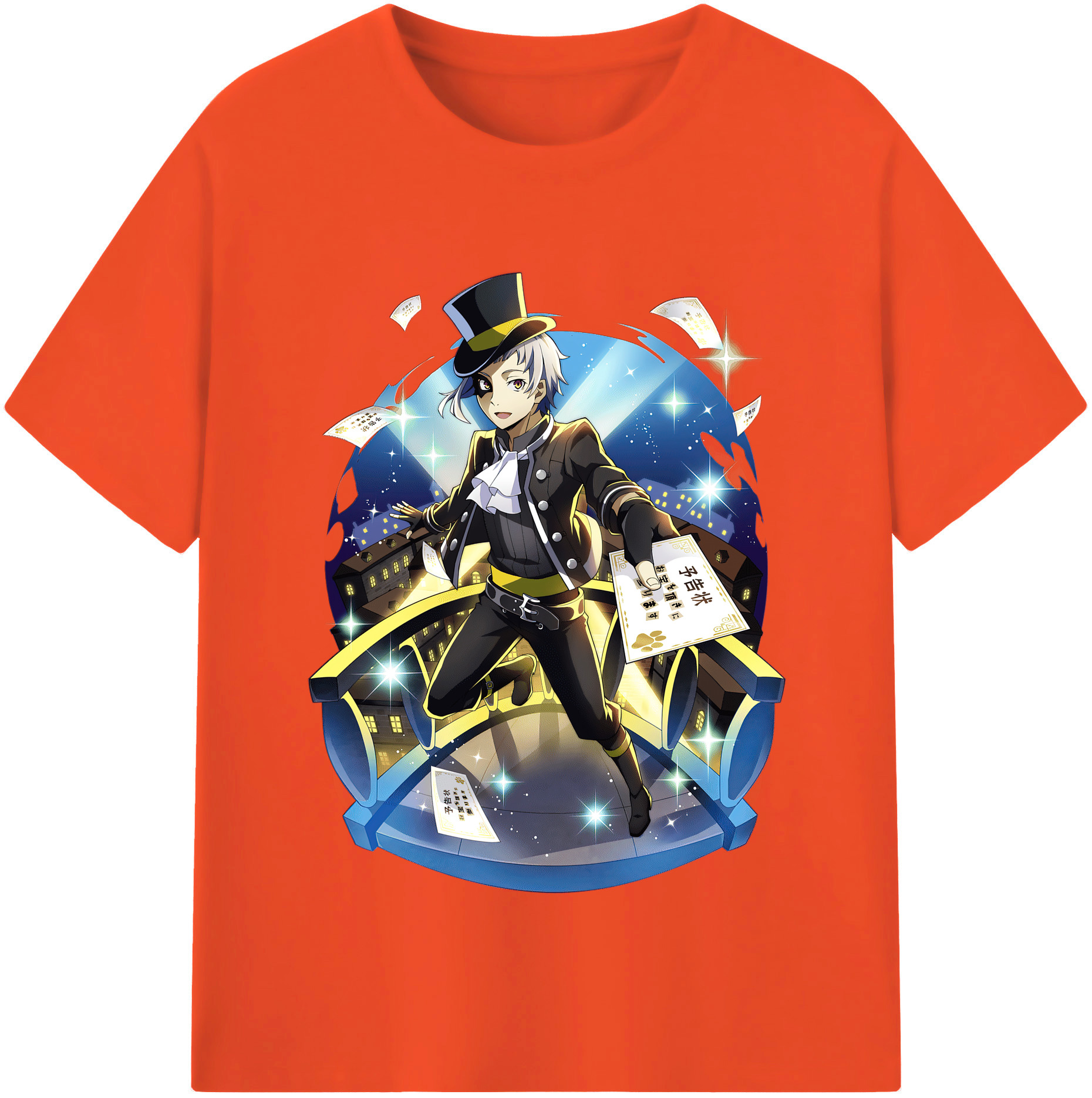 （画像用） 文豪ストレイドッグス Bungo Stray Dogs 綿100％半袖Tシャツ（フロントプリント）
