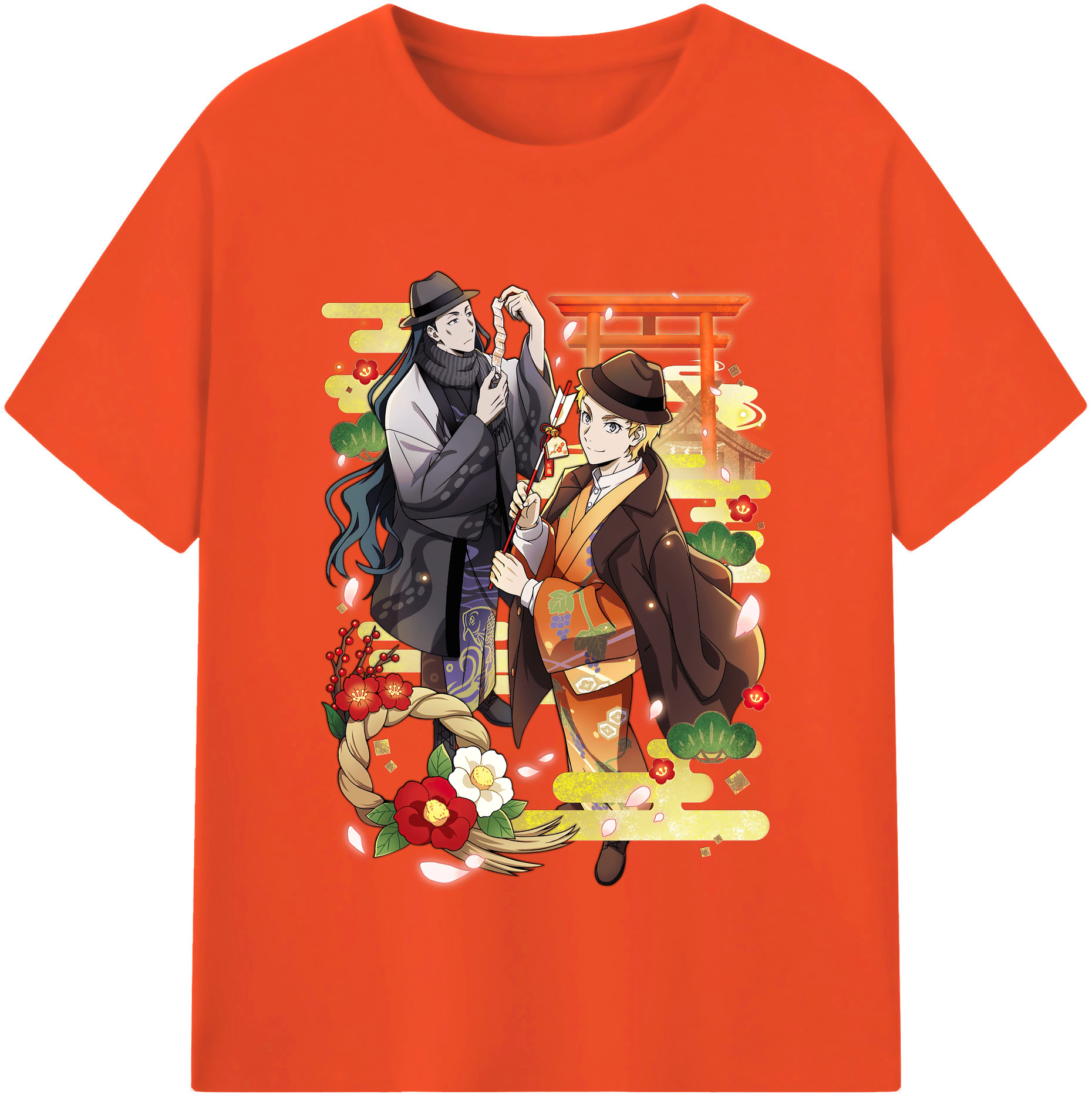 （画像用） 文豪ストレイドッグス Bungo Stray Dogs 綿100％半袖Tシャツ（フロントプリント）