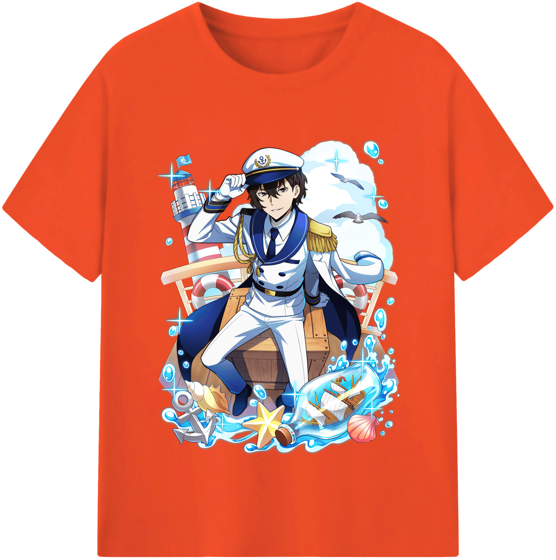 （画像用） 文豪ストレイドッグス Bungo Stray Dogs 綿100％半袖Tシャツ（フロントプリント）