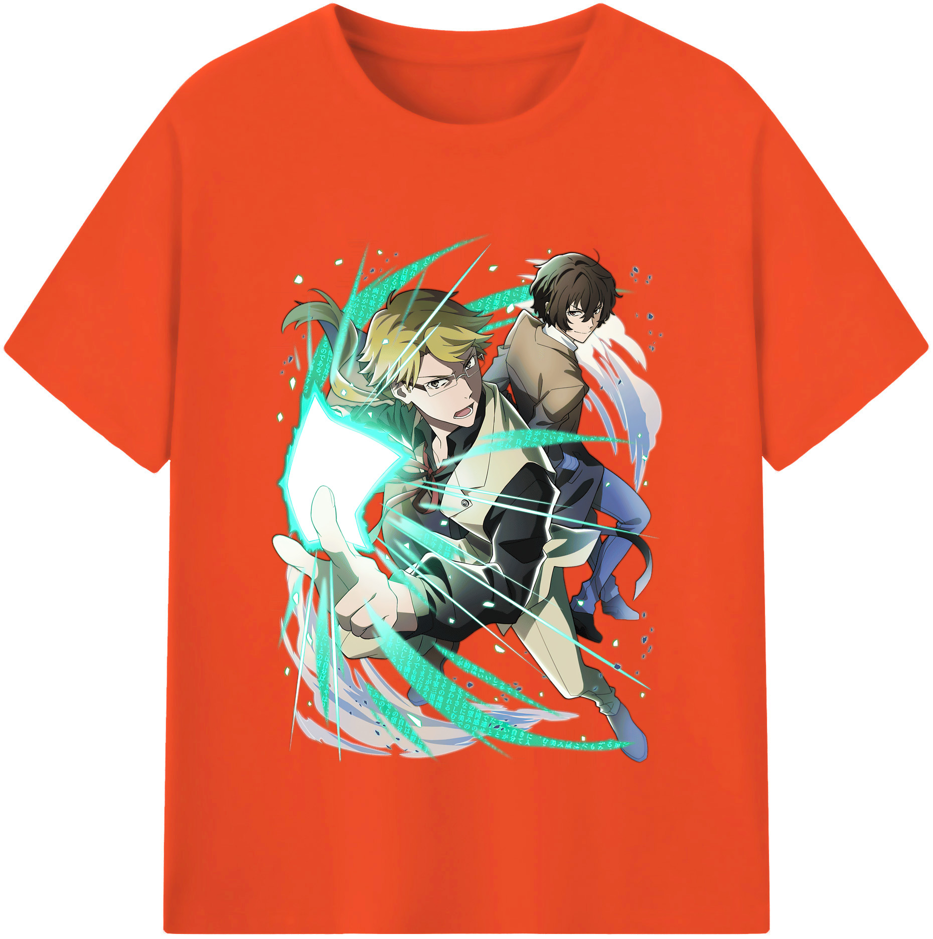 （画像用） 文豪ストレイドッグス Bungo Stray Dogs 綿100％半袖Tシャツ（フロントプリント）