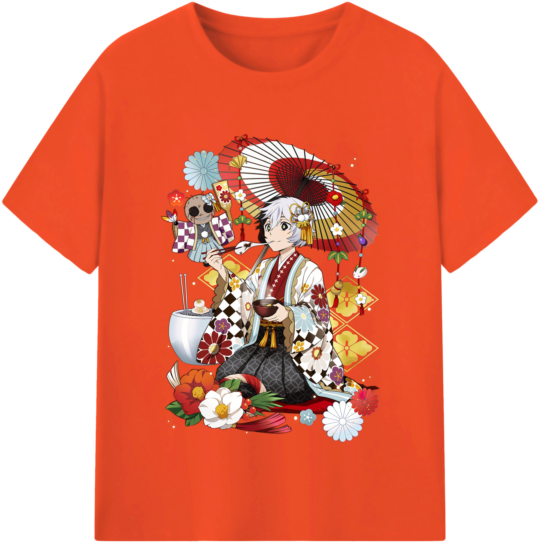 （画像用） 文豪ストレイドッグス Bungo Stray Dogs 綿100％半袖Tシャツ（フロントプリント）