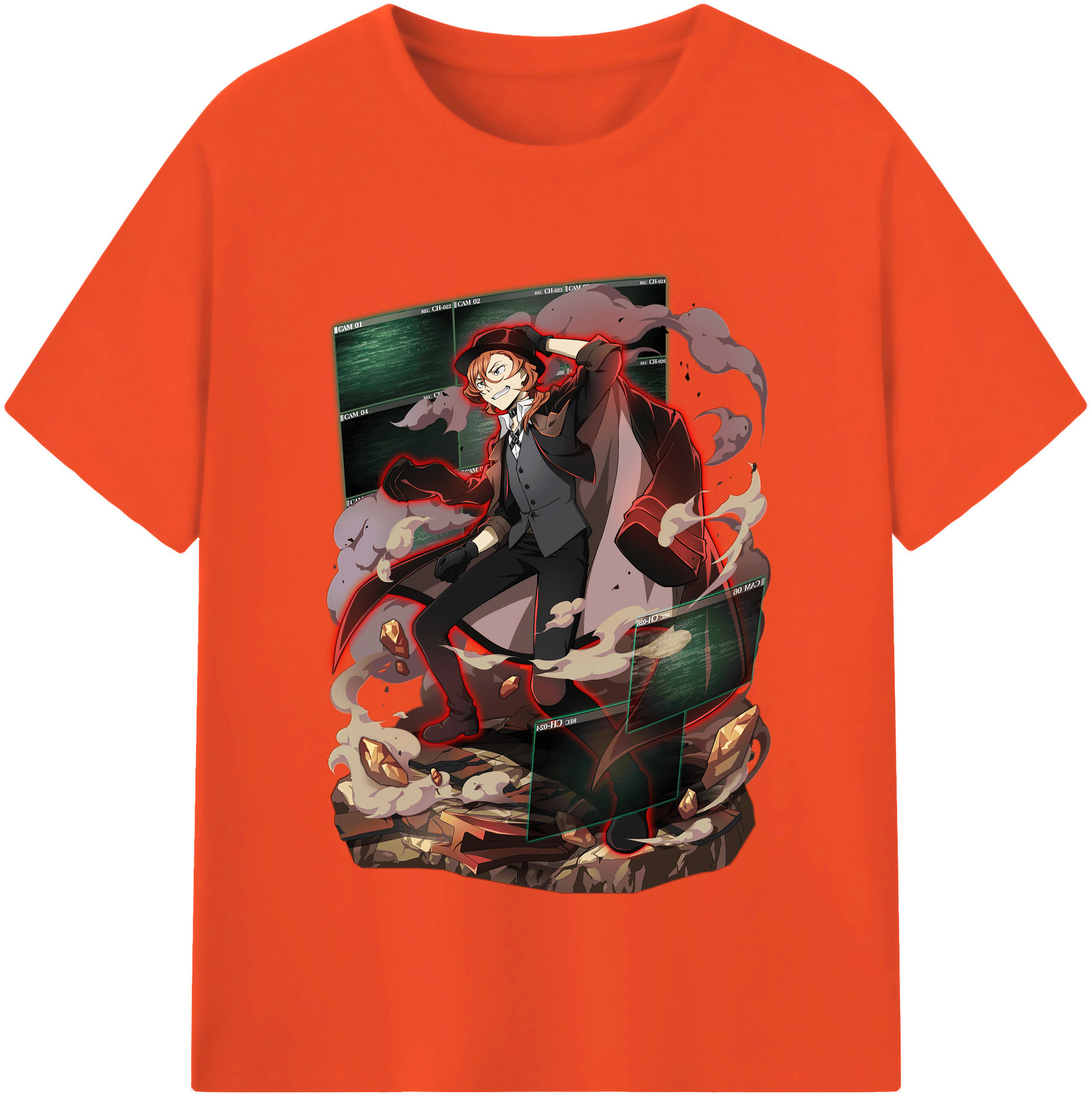 （画像用） 文豪ストレイドッグス Bungo Stray Dogs 綿100％半袖Tシャツ（フロントプリント）