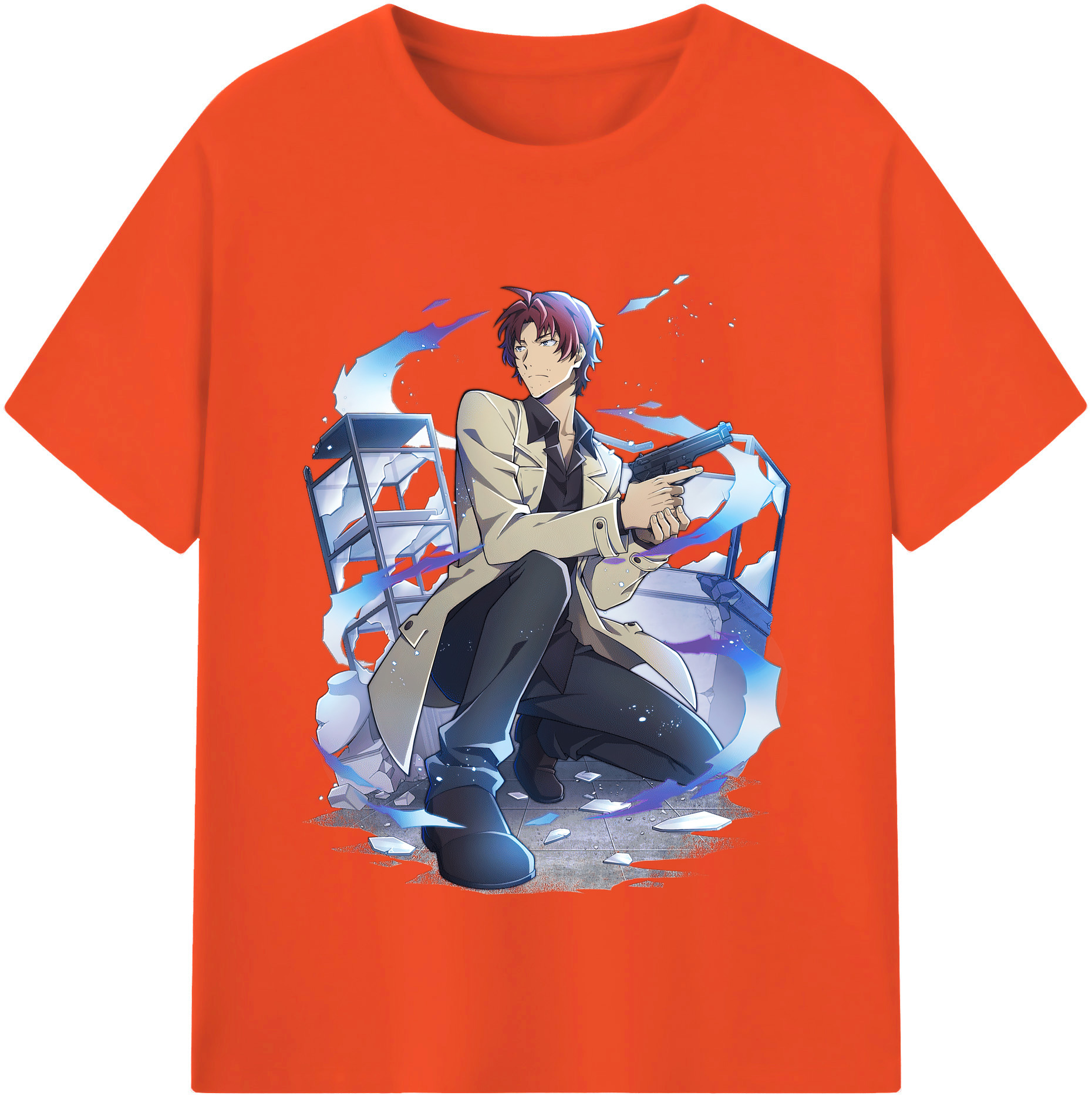 （画像用） 文豪ストレイドッグス Bungo Stray Dogs 綿100％半袖Tシャツ（フロントプリント）