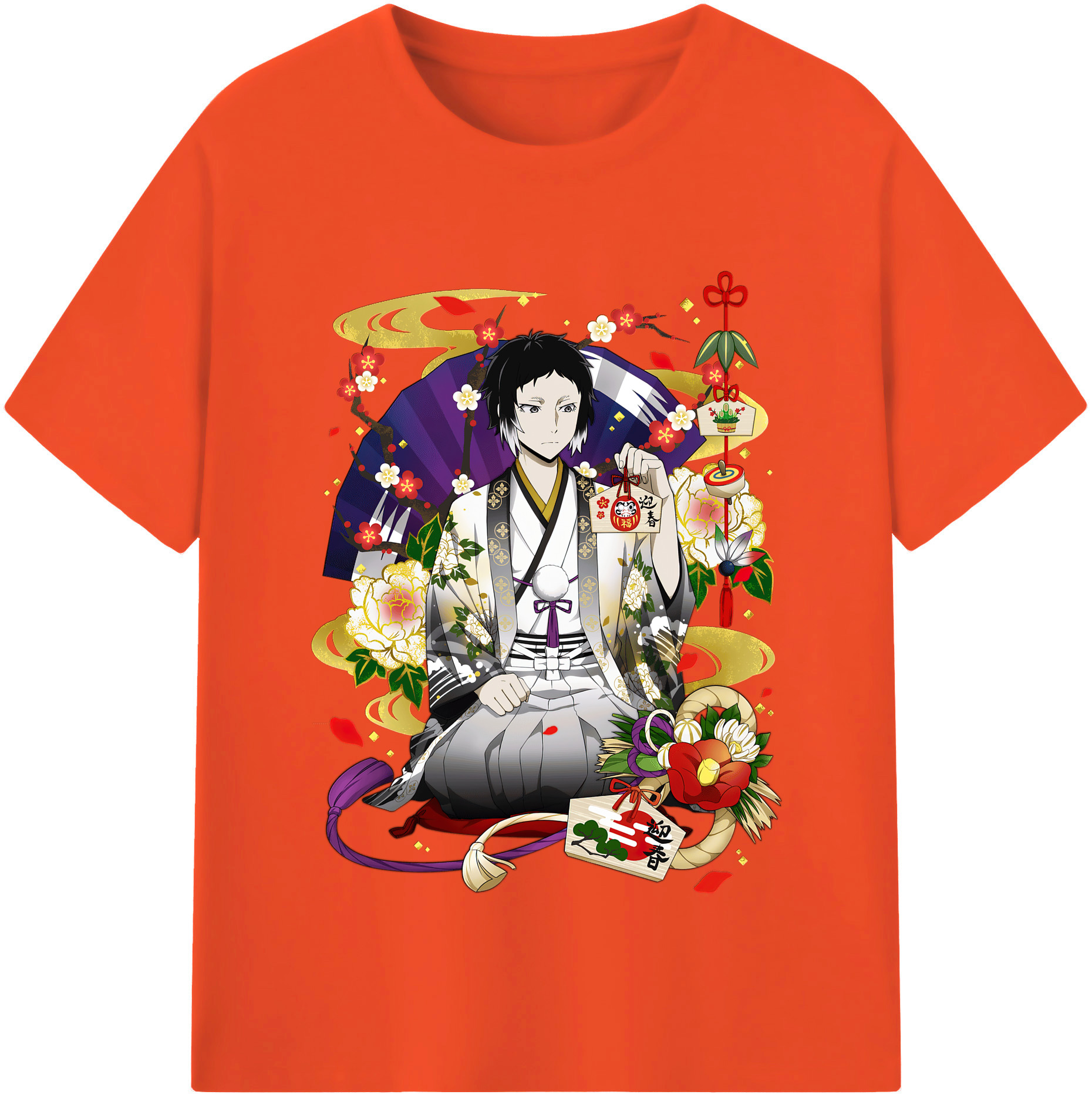 （画像用） 文豪ストレイドッグス Bungo Stray Dogs 綿100％半袖Tシャツ（フロントプリント）