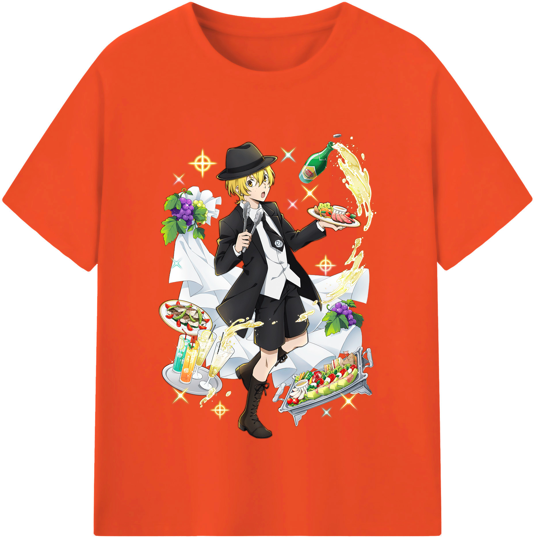 （画像用） 文豪ストレイドッグス Bungo Stray Dogs 綿100％半袖Tシャツ（フロントプリント）