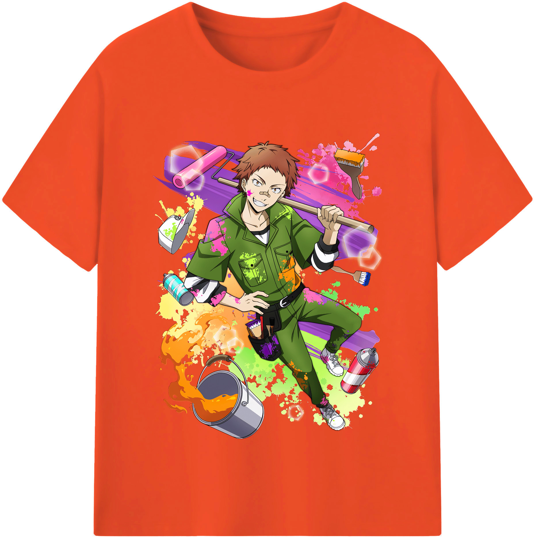 （画像用） 文豪ストレイドッグス Bungo Stray Dogs 綿100％半袖Tシャツ（フロントプリント）
