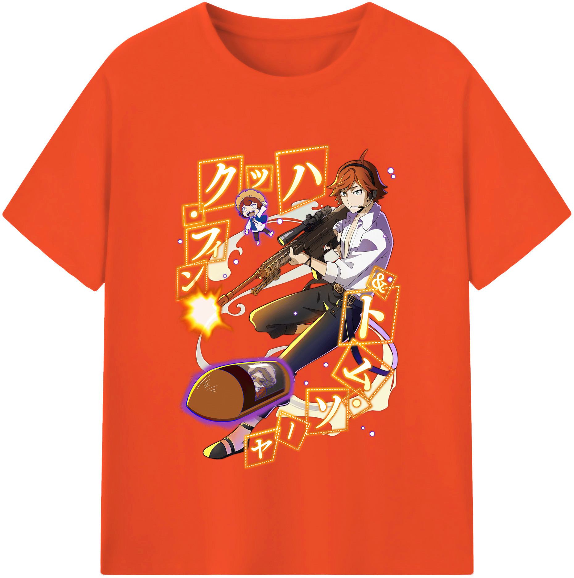（画像用） 文豪ストレイドッグス Bungo Stray Dogs 綿100％半袖Tシャツ（フロントプリント）
