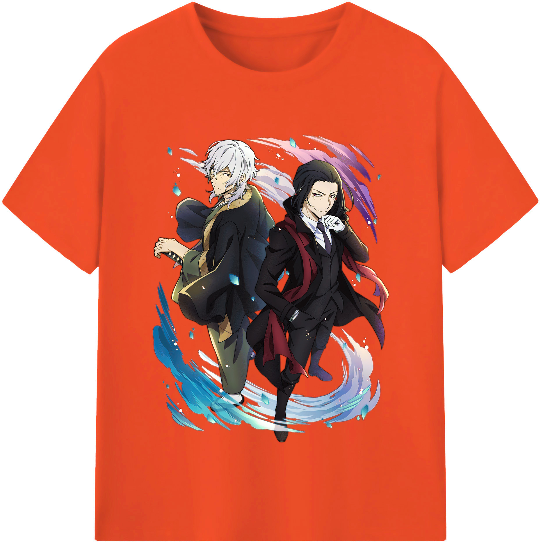 （画像用） 文豪ストレイドッグス Bungo Stray Dogs 綿100％半袖Tシャツ（フロントプリント）