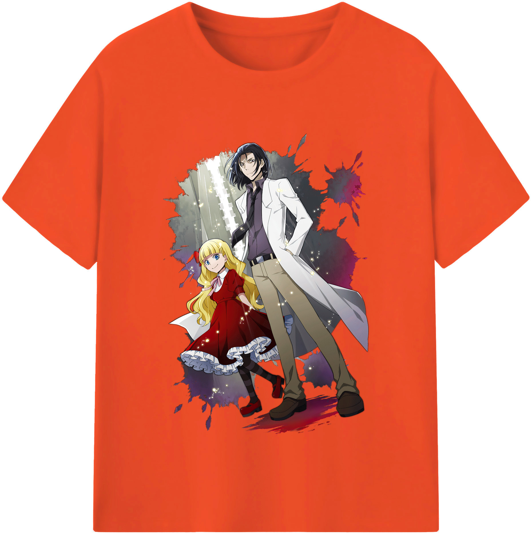 （画像用） 文豪ストレイドッグス Bungo Stray Dogs 綿100％半袖Tシャツ（フロントプリント）