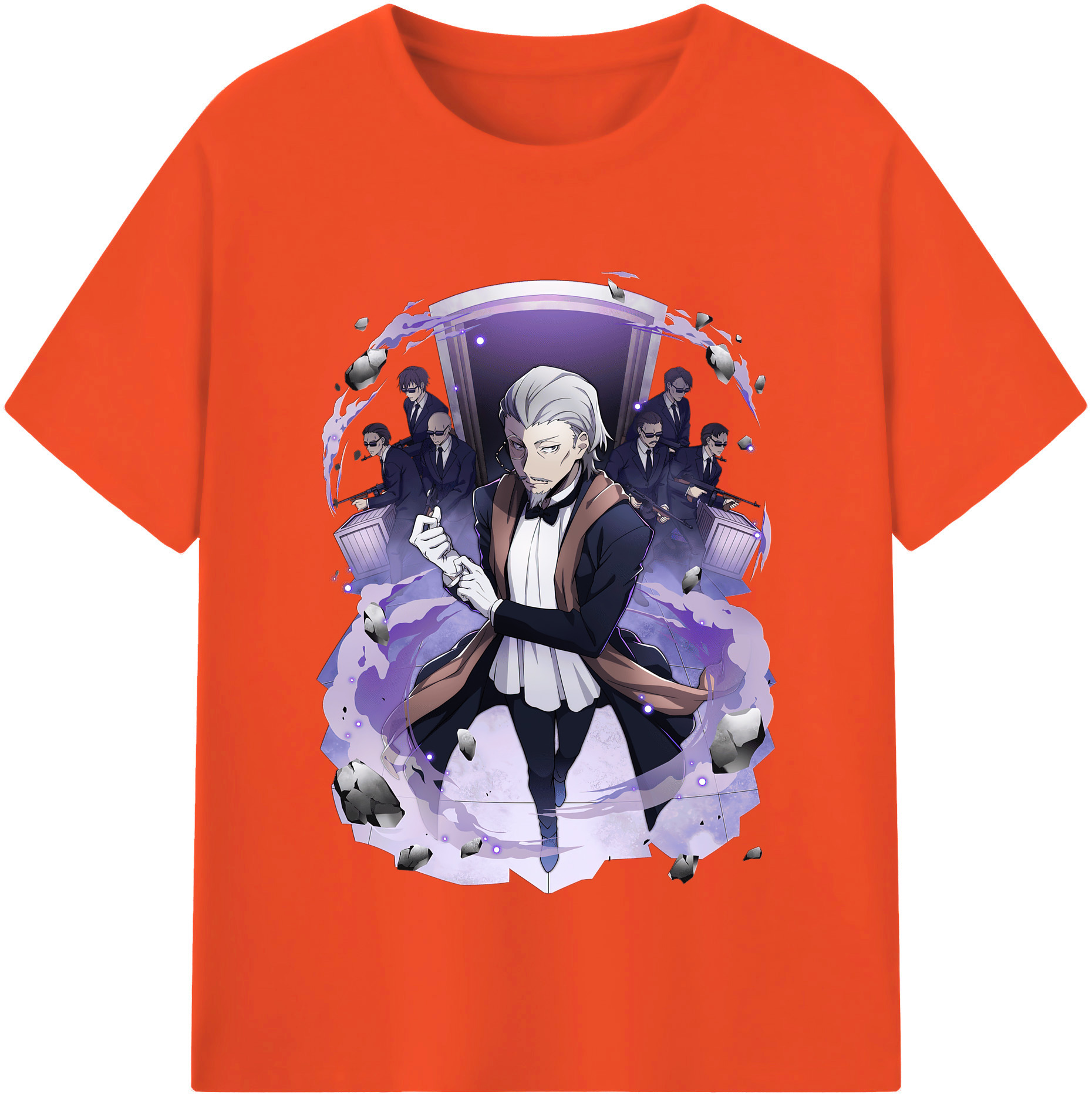 （画像用） 文豪ストレイドッグス Bungo Stray Dogs 綿100％半袖Tシャツ（フロントプリント）