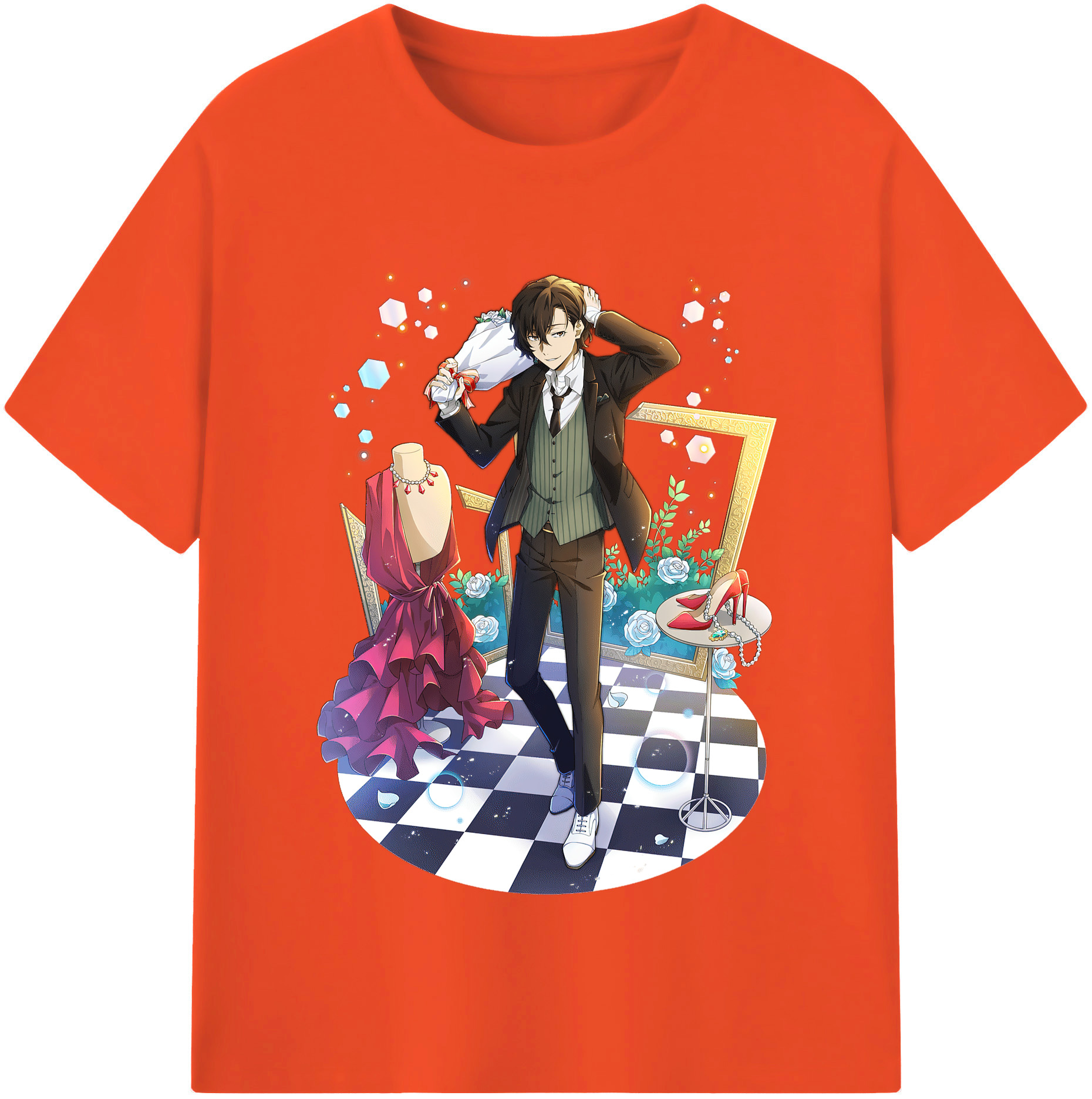 （画像用） 文豪ストレイドッグス Bungo Stray Dogs 綿100％半袖Tシャツ（フロントプリント）