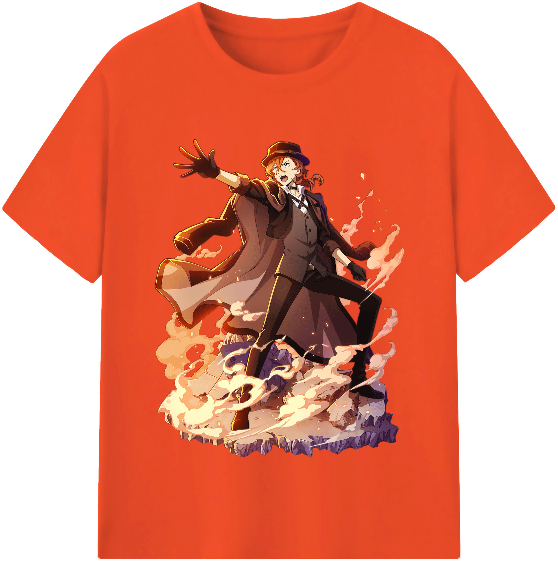 （画像用） 文豪ストレイドッグス Bungo Stray Dogs 綿100％半袖Tシャツ（フロントプリント）