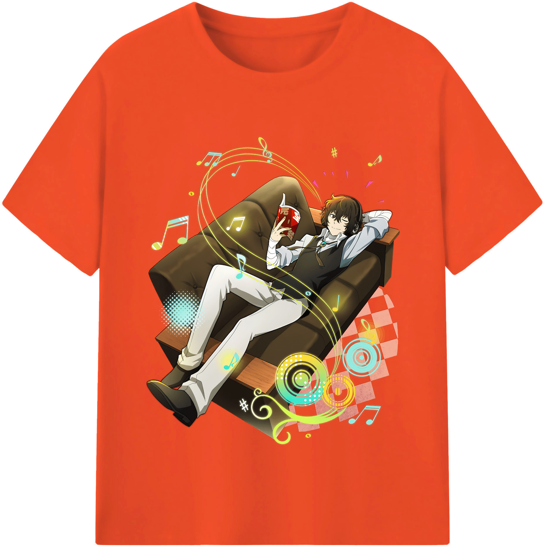 （画像用） 文豪ストレイドッグス Bungo Stray Dogs 綿100％半袖Tシャツ（フロントプリント）