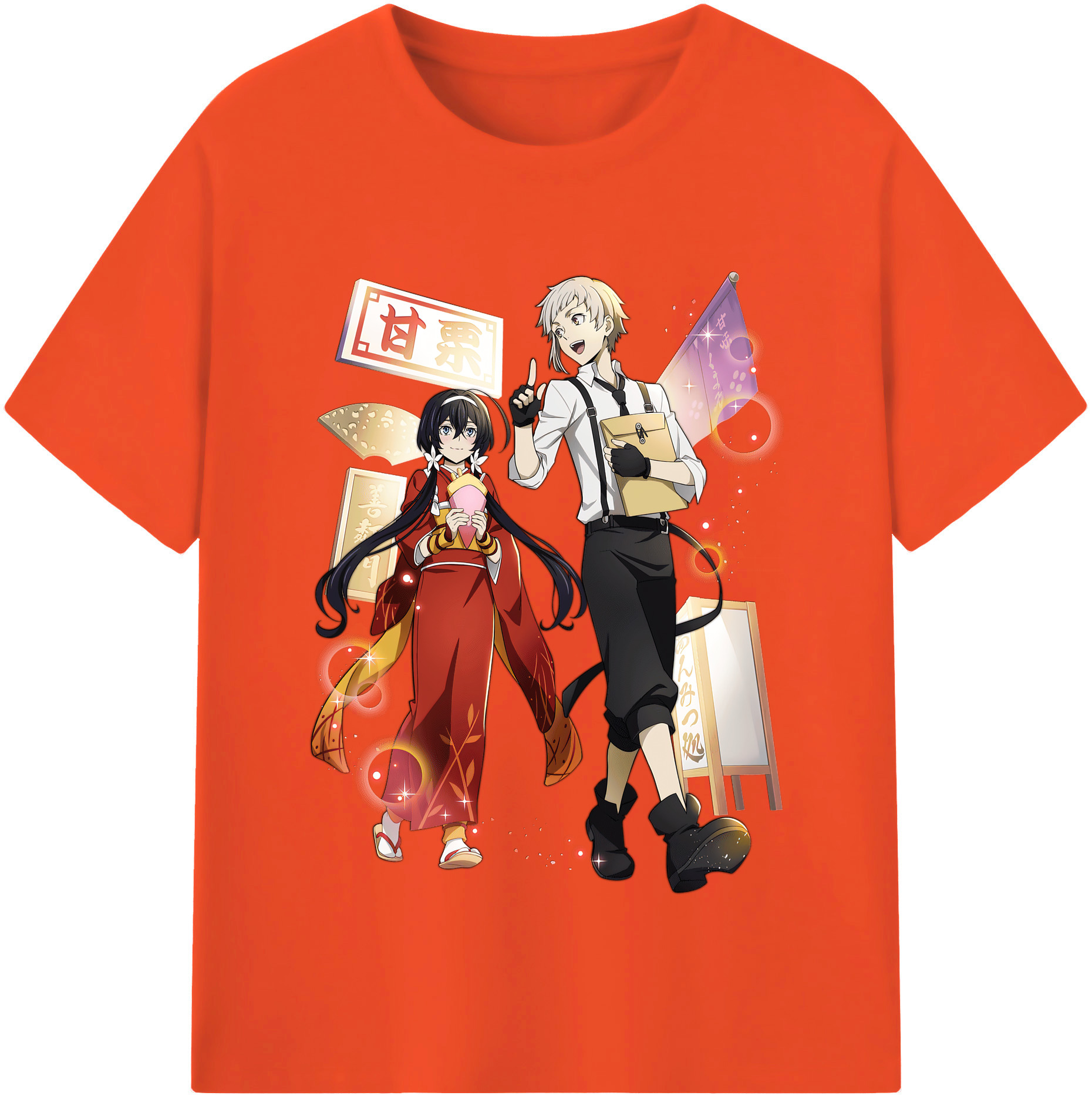 （画像用） 文豪ストレイドッグス Bungo Stray Dogs 綿100％半袖Tシャツ（フロントプリント）