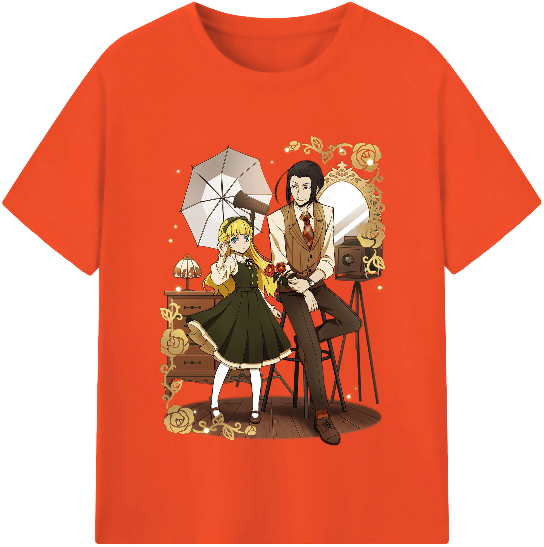 （画像用） 文豪ストレイドッグス Bungo Stray Dogs 綿100％半袖Tシャツ（フロントプリント）