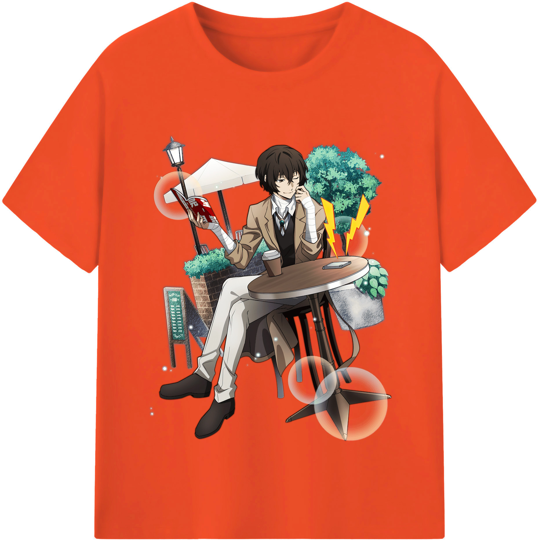（画像用） 文豪ストレイドッグス Bungo Stray Dogs 綿100％半袖Tシャツ（フロントプリント）