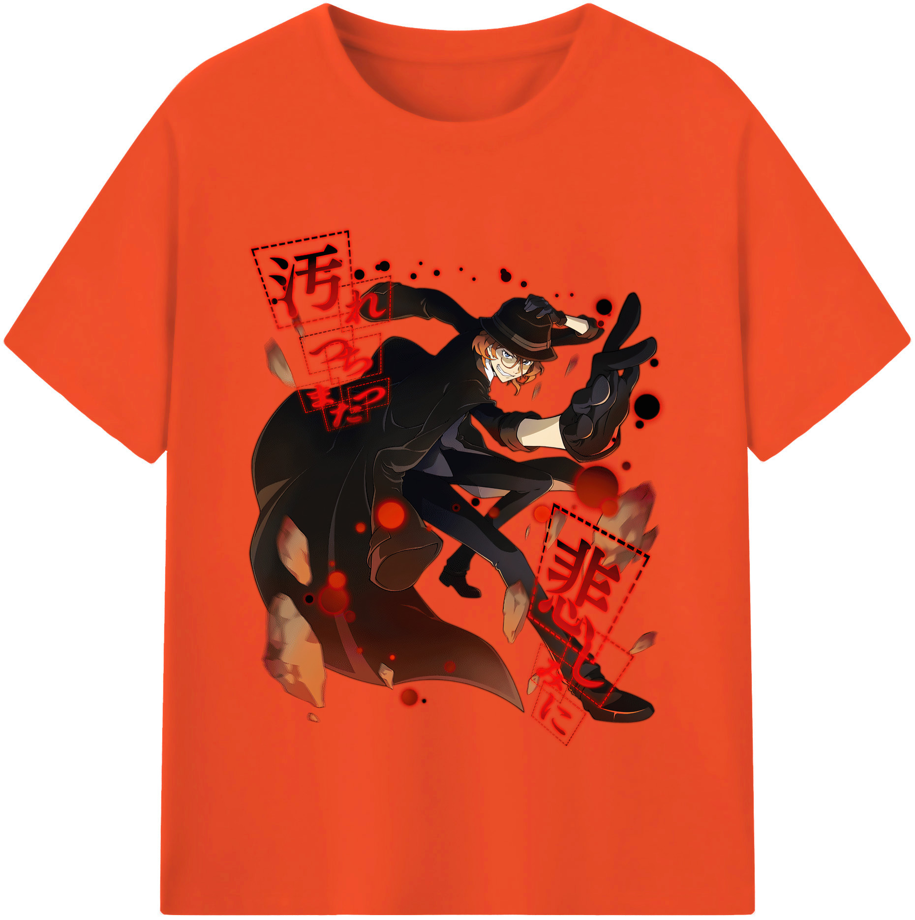 （画像用） 文豪ストレイドッグス Bungo Stray Dogs 綿100％半袖Tシャツ（フロントプリント）