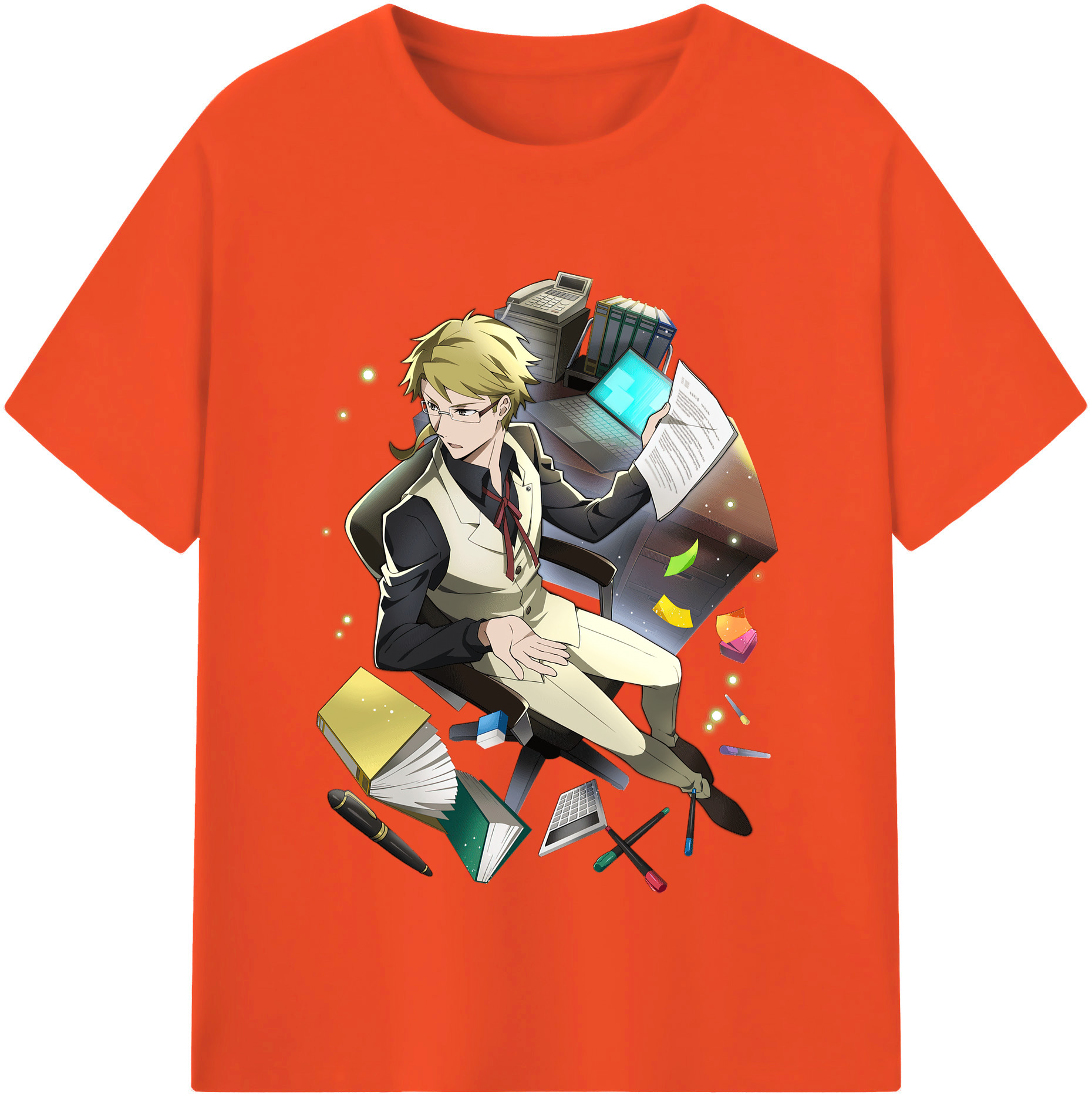 （画像用） 文豪ストレイドッグス Bungo Stray Dogs 綿100％半袖Tシャツ（フロントプリント）