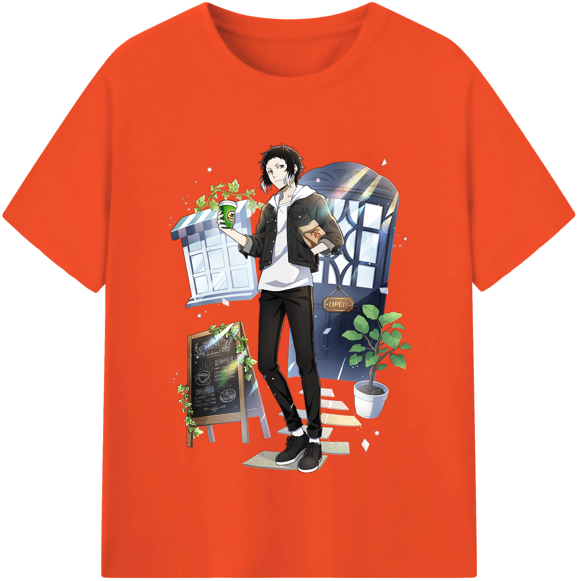 （画像用） 文豪ストレイドッグス Bungo Stray Dogs 綿100％半袖Tシャツ（フロントプリント）
