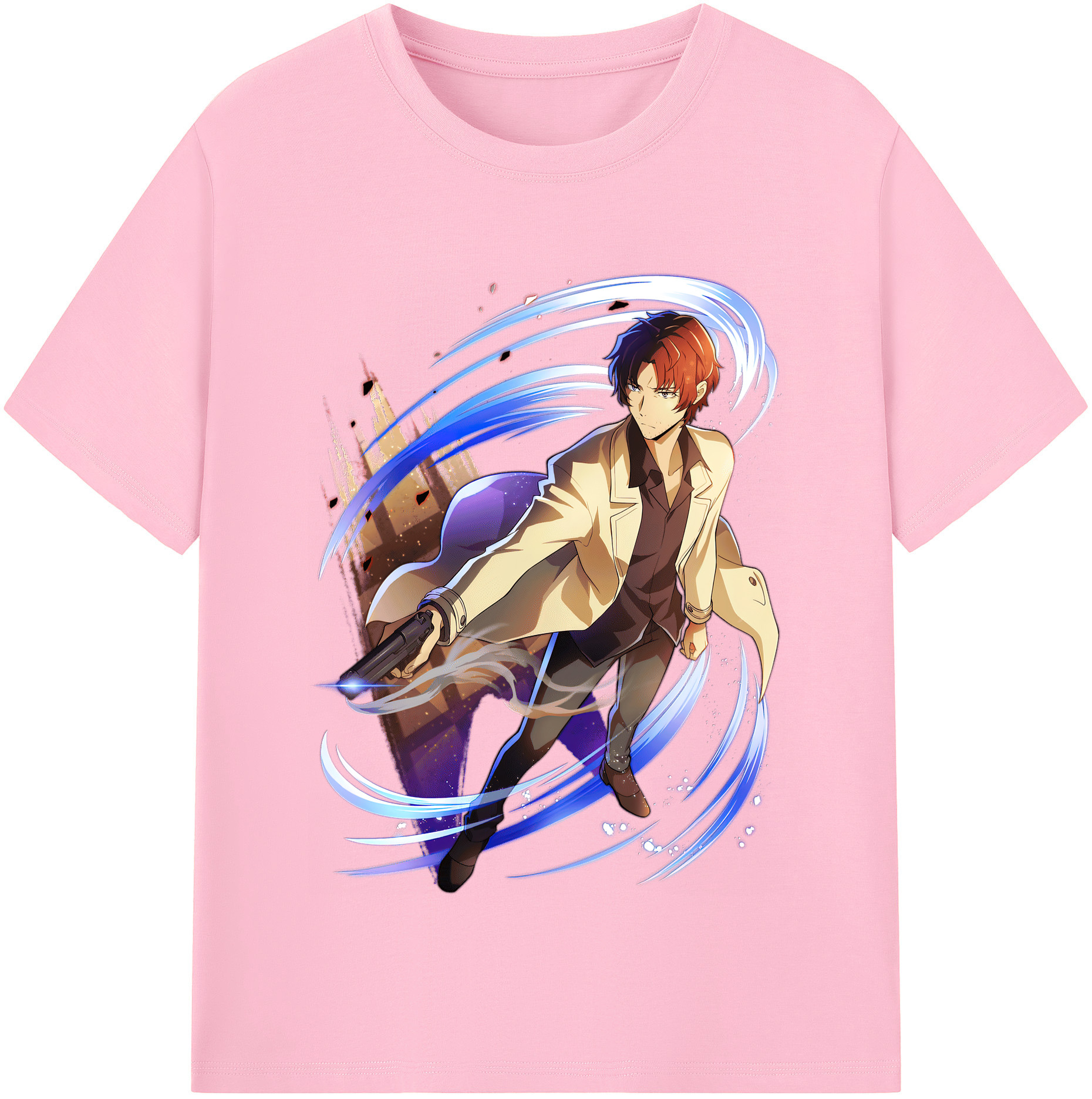 （画像用） 文豪ストレイドッグス Bungo Stray Dogs 綿100％半袖Tシャツ（フロントプリント）