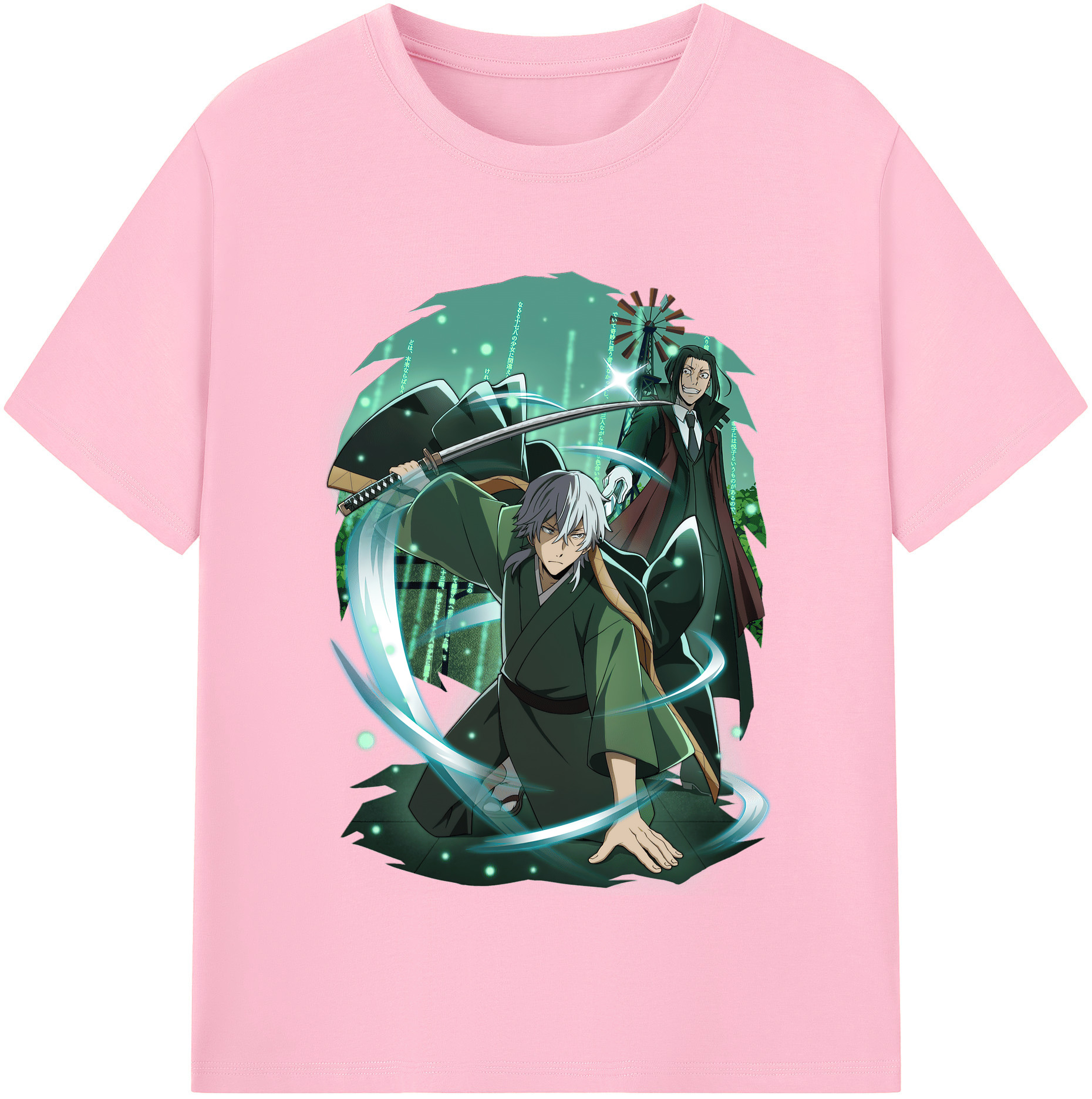 （画像用） 文豪ストレイドッグス Bungo Stray Dogs 綿100％半袖Tシャツ（フロントプリント）