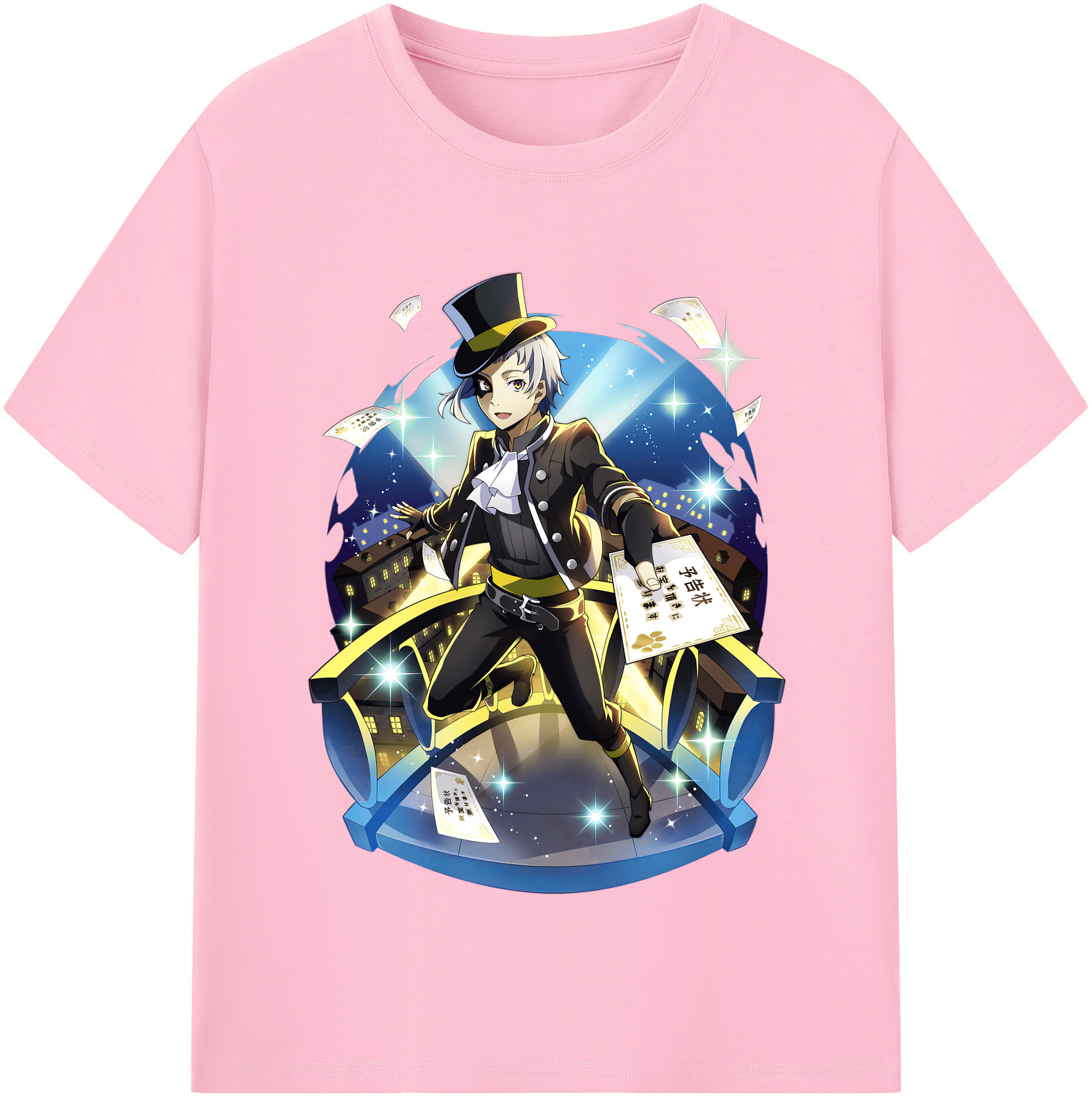 （画像用） 文豪ストレイドッグス Bungo Stray Dogs 綿100％半袖Tシャツ（フロントプリント）