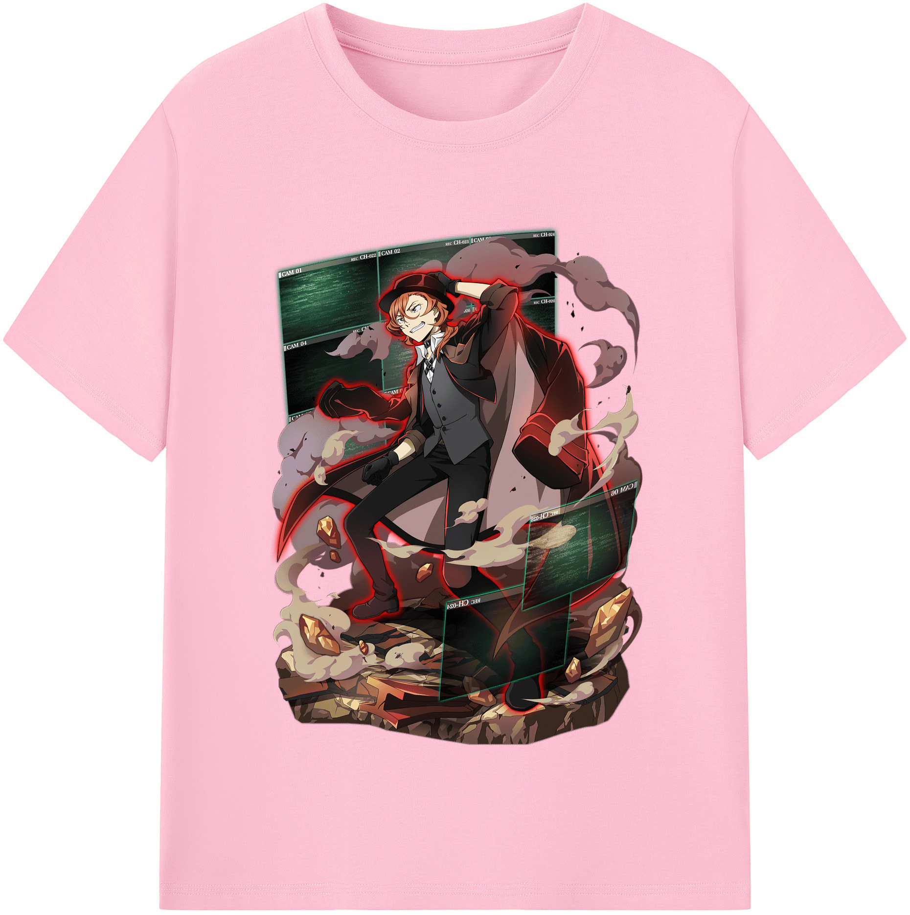 （画像用） 文豪ストレイドッグス Bungo Stray Dogs 綿100％半袖Tシャツ（フロントプリント）