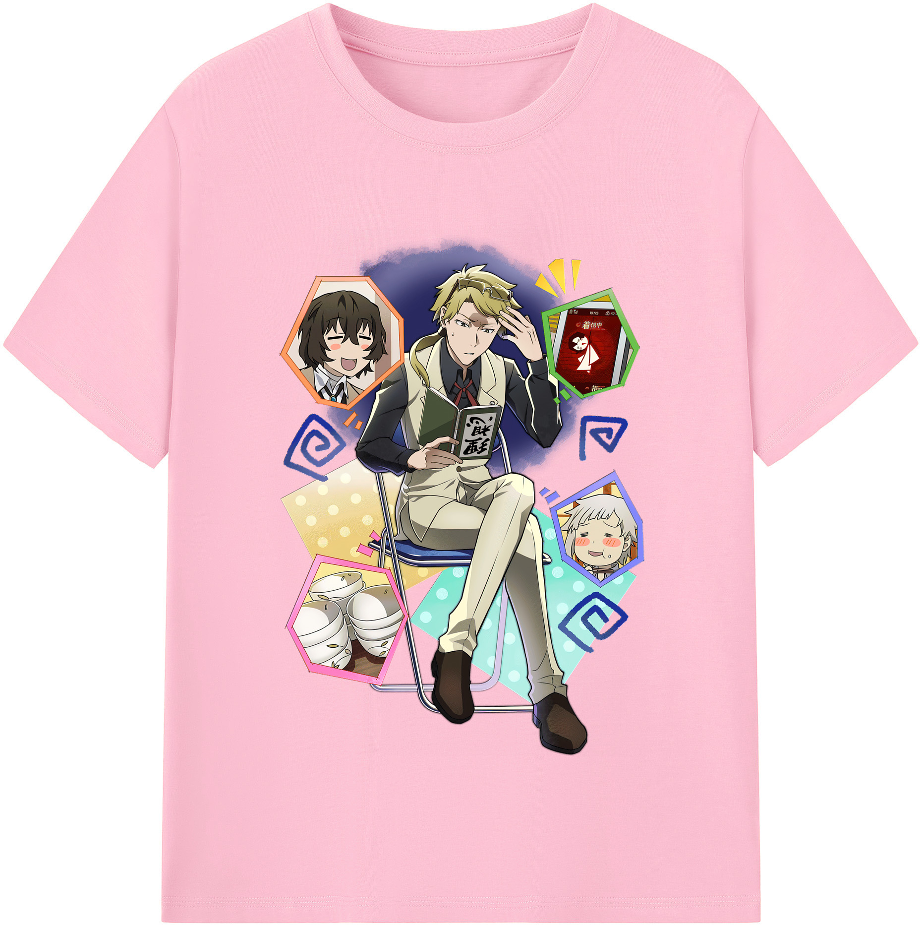 （画像用） 文豪ストレイドッグス Bungo Stray Dogs 綿100％半袖Tシャツ（フロントプリント）